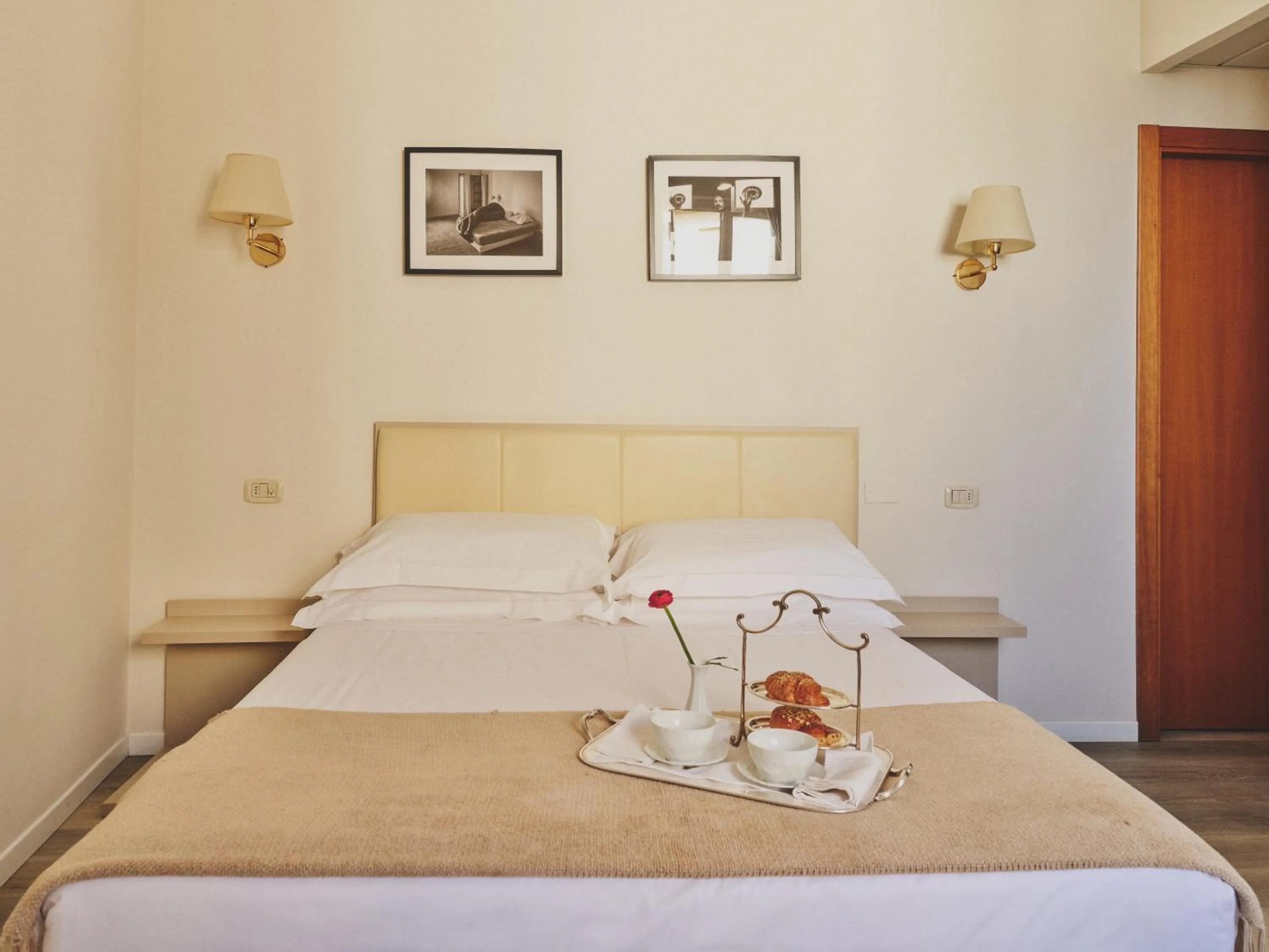 Bed in Hotel L'Aretino