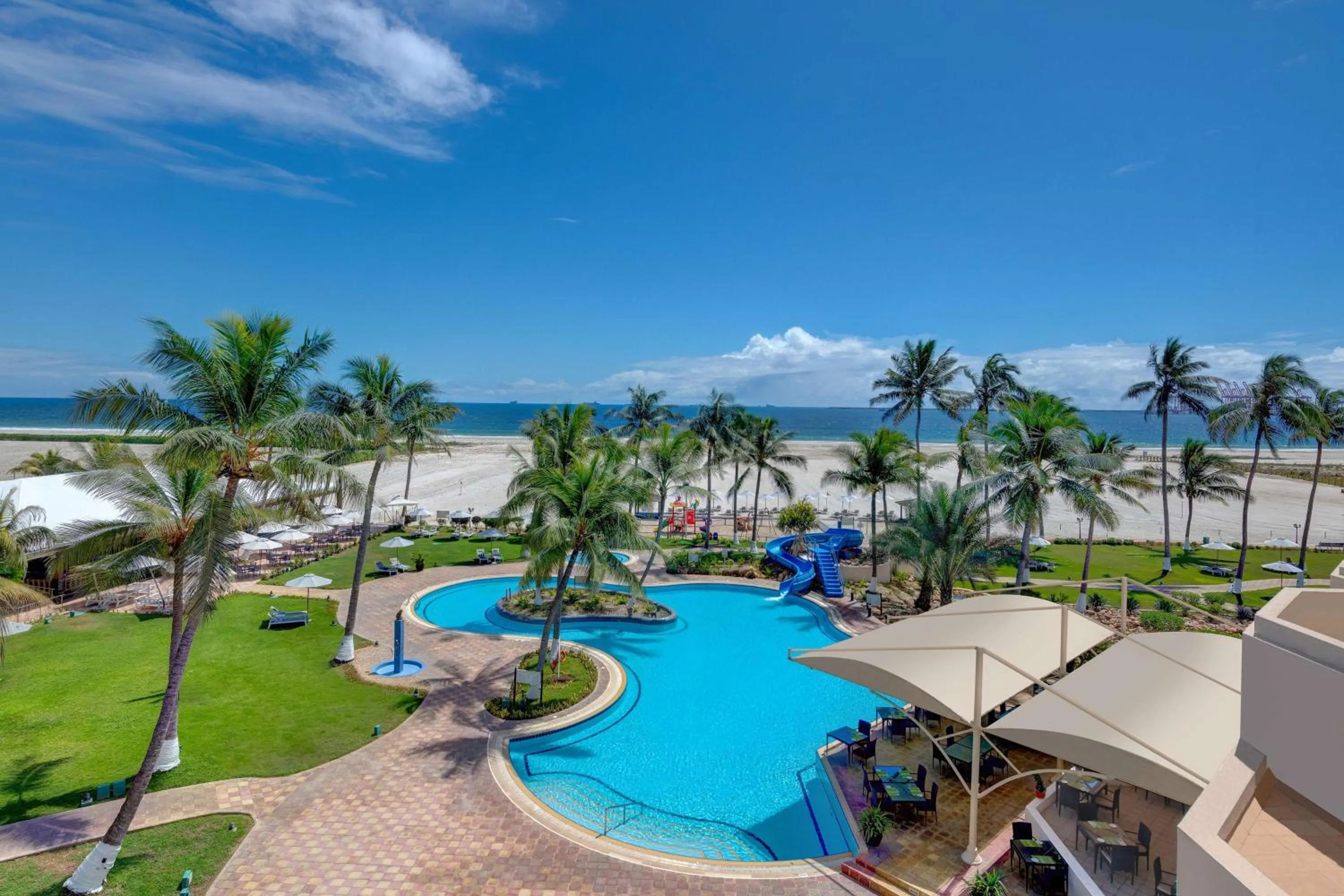 Pool view in Hilton Salalah Resort