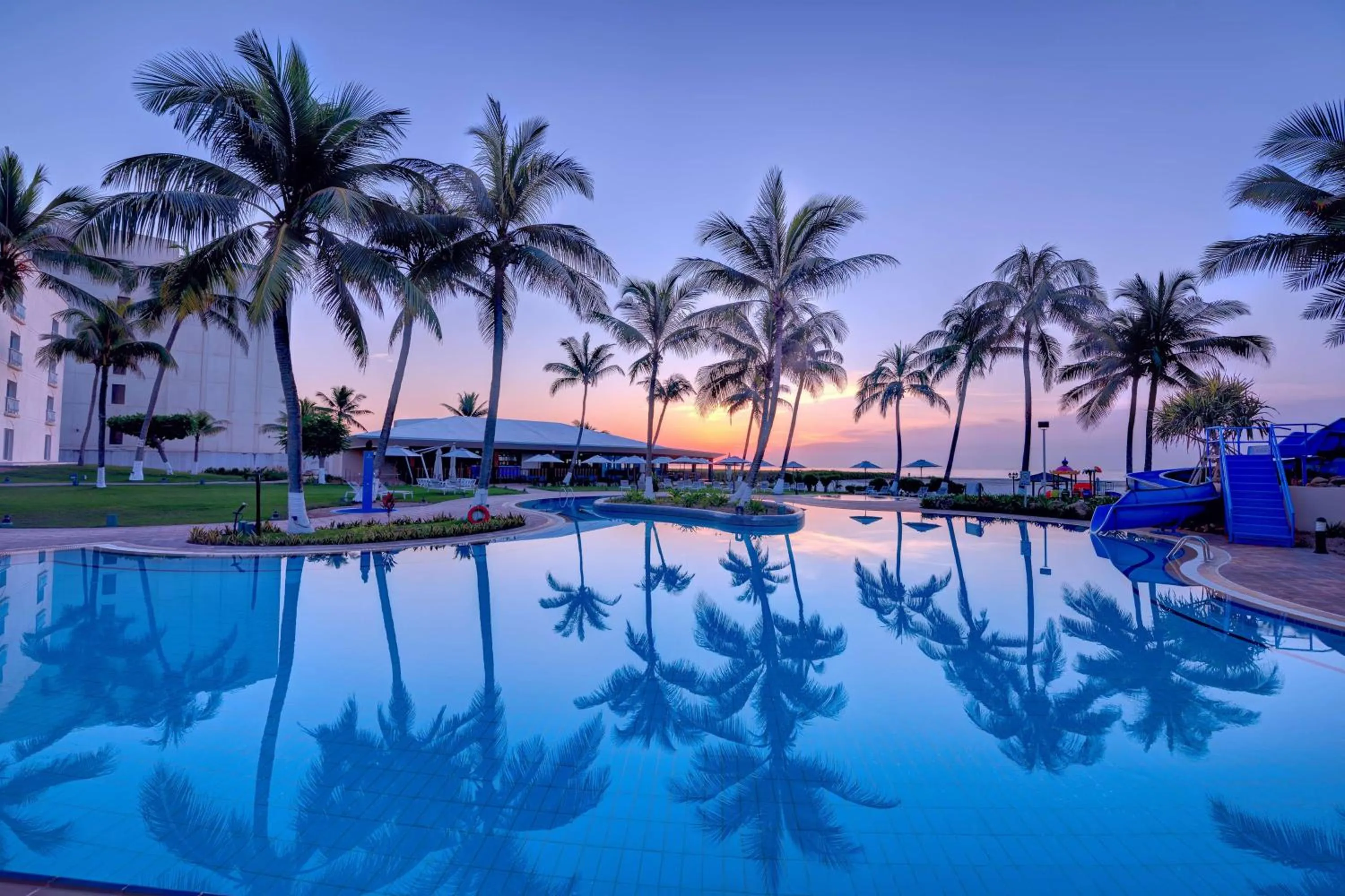 Pool view in Hilton Salalah Resort