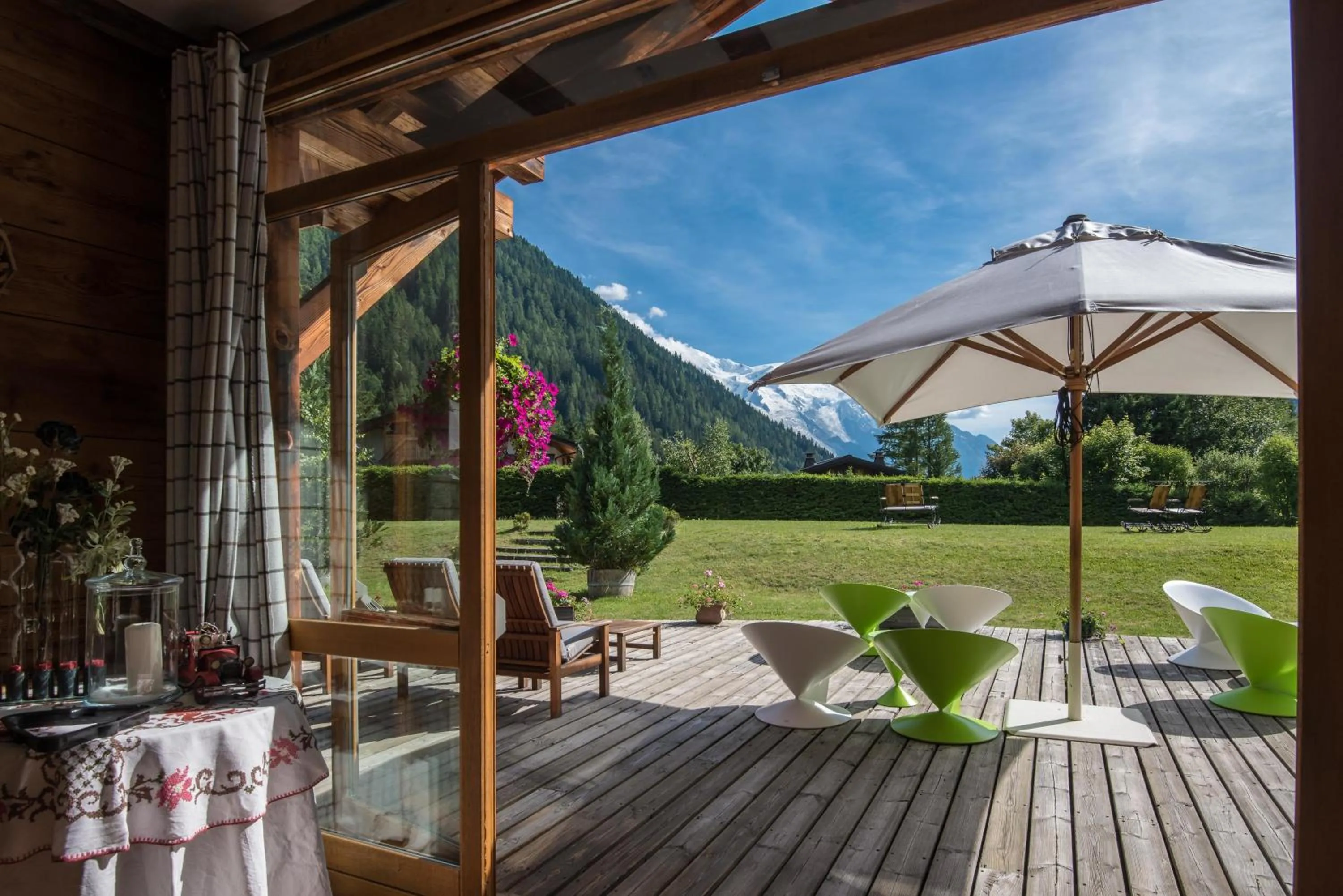 Balcony/Terrace in Les Grands Montets Hotel & Spa