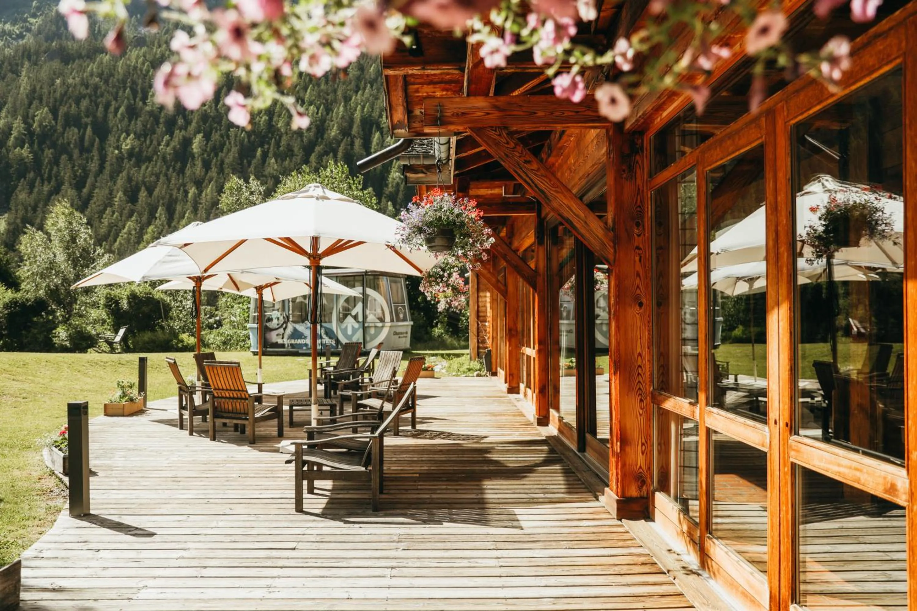 Patio in Les Grands Montets Hotel & Spa