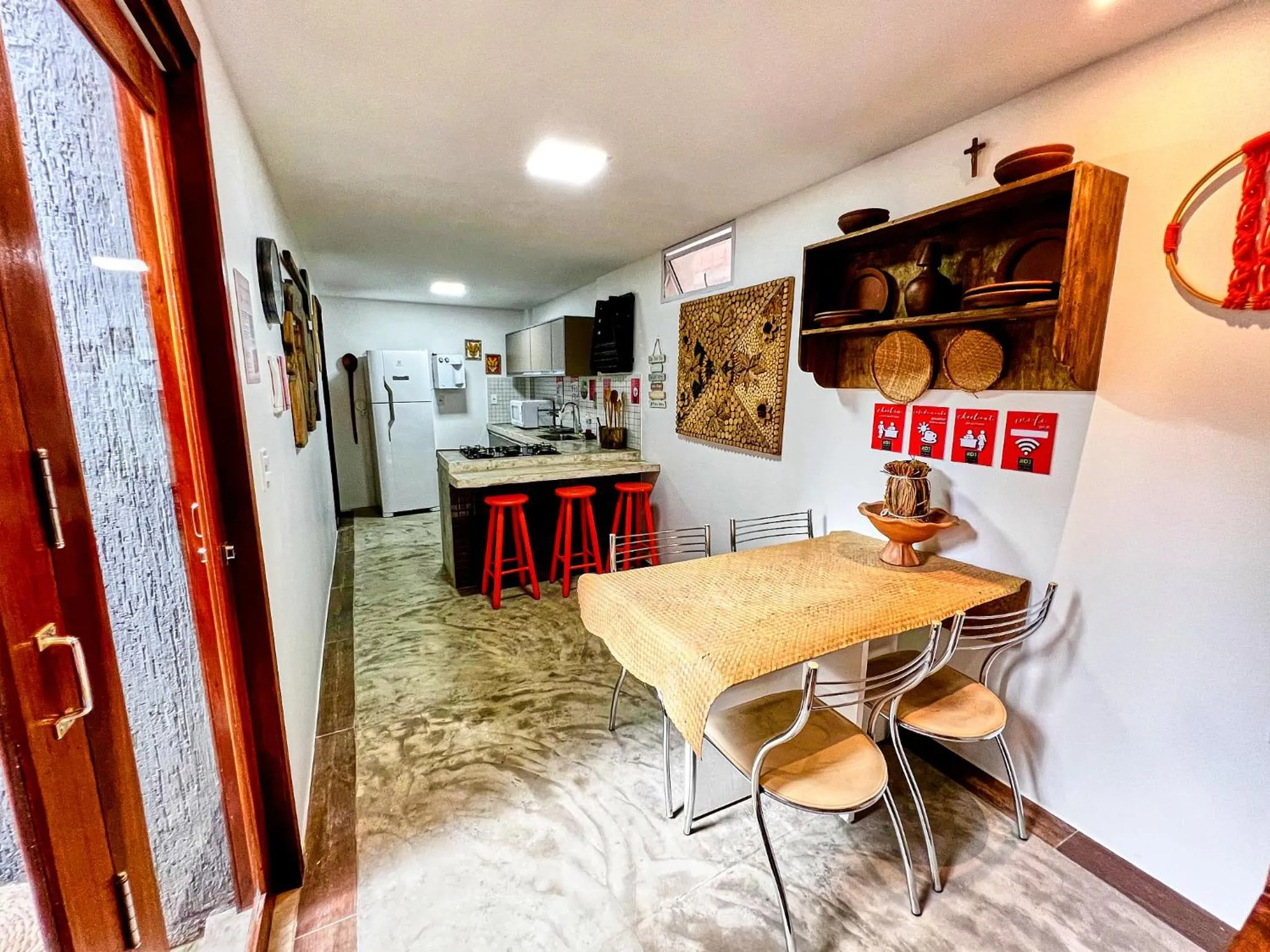 Kitchen or kitchenette in Pousada Roots - D3 Experience - Préa, CE