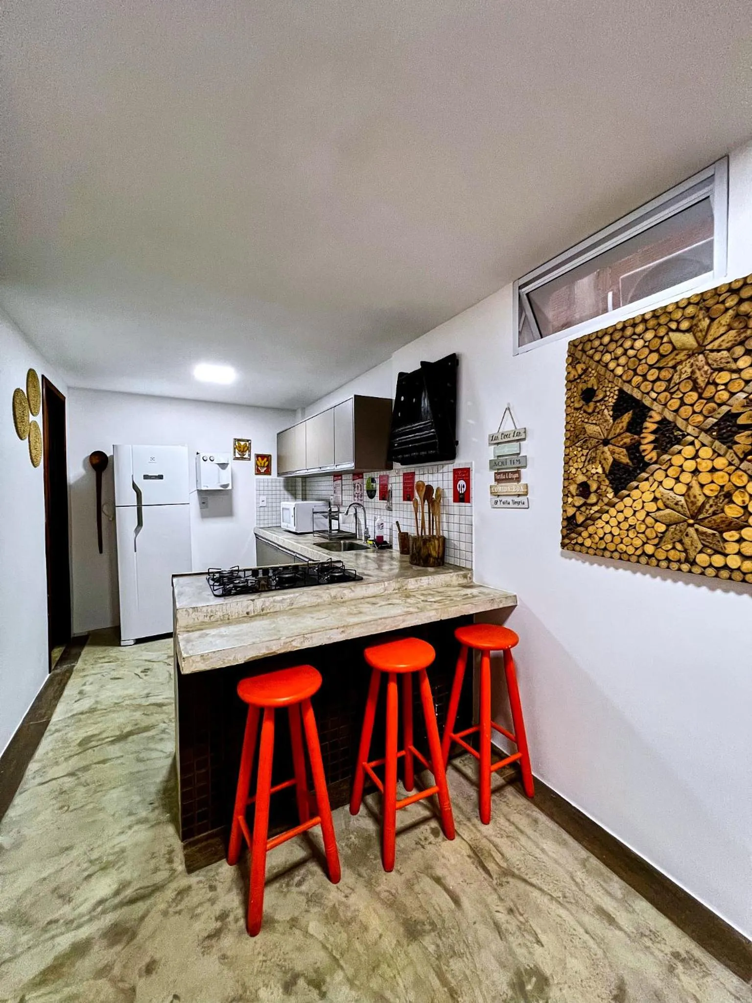 Kitchen or kitchenette in Pousada Roots - D3 Experience - Préa, CE