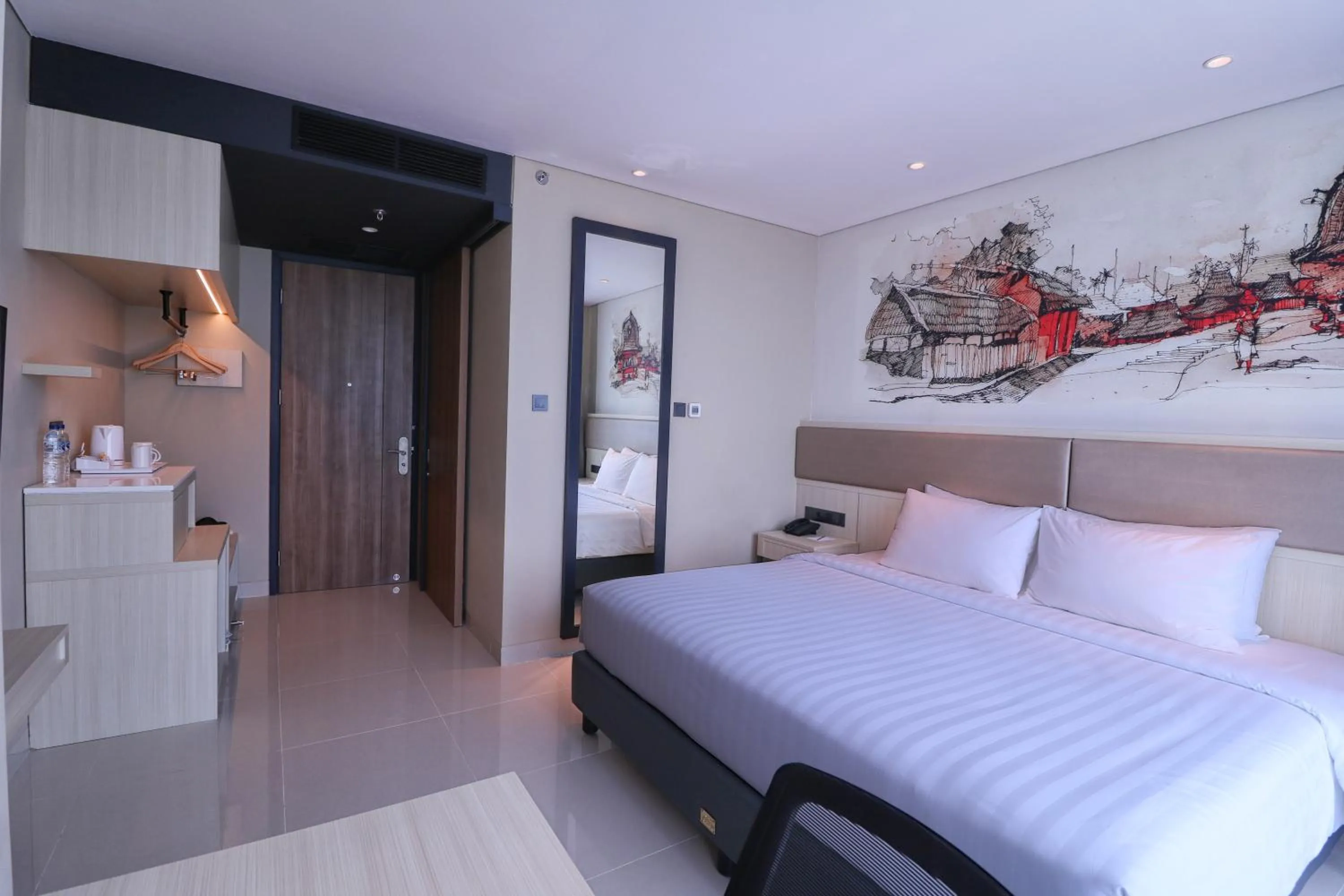 Bed in Prime Park Hotel & Convention Lombok