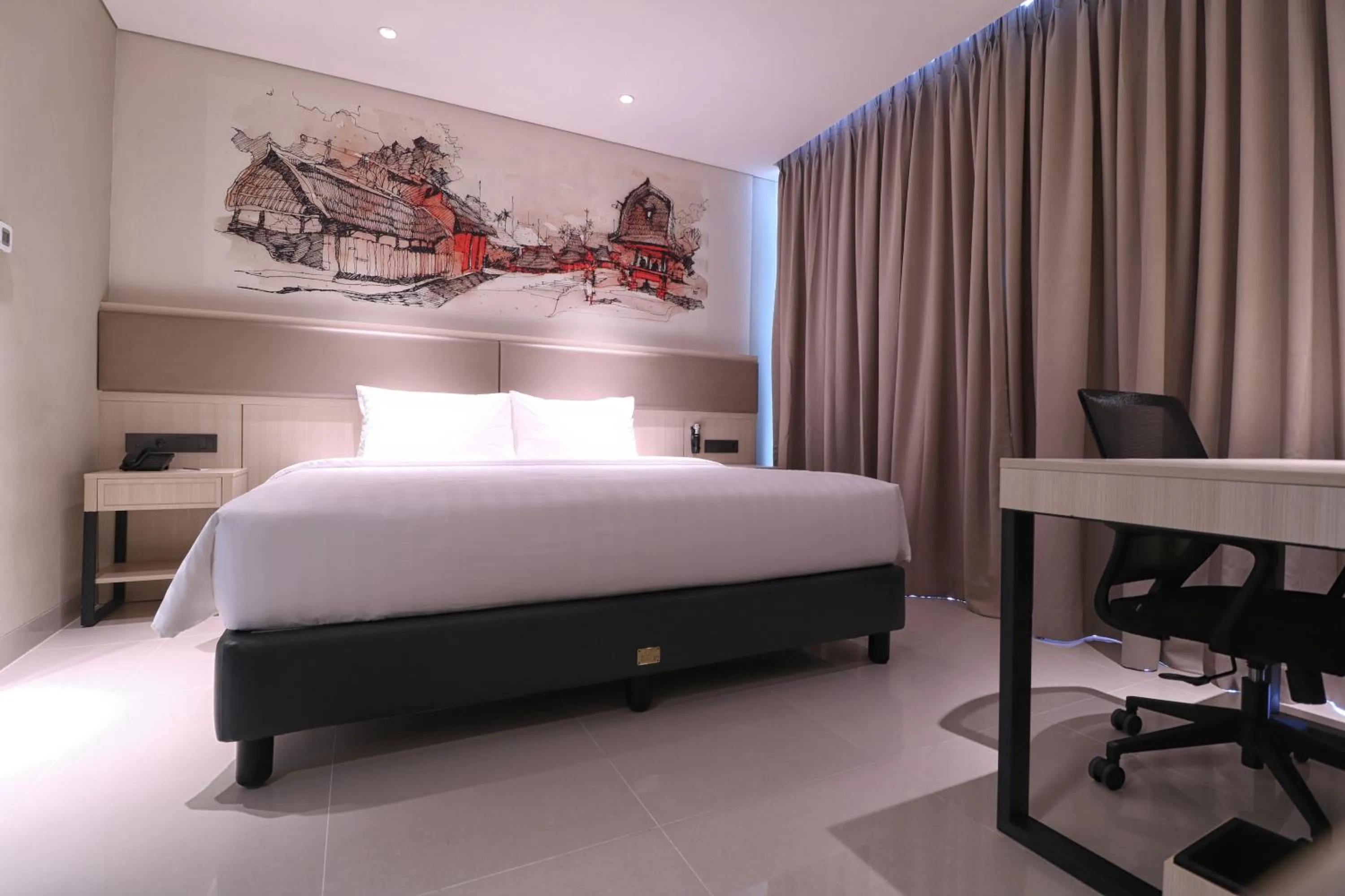 Bed in Prime Park Hotel & Convention Lombok