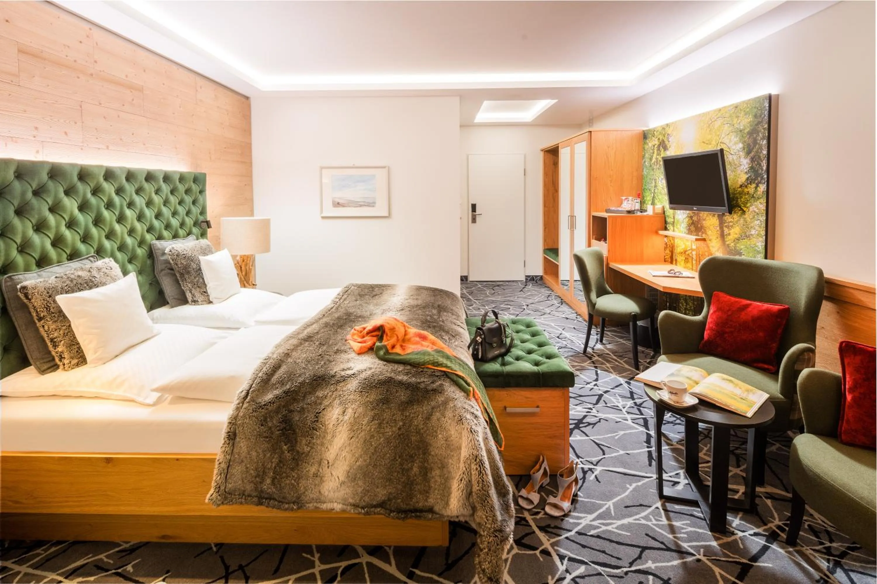 Photo of the whole room, Bed in Romantik Hotel Waldschlösschen