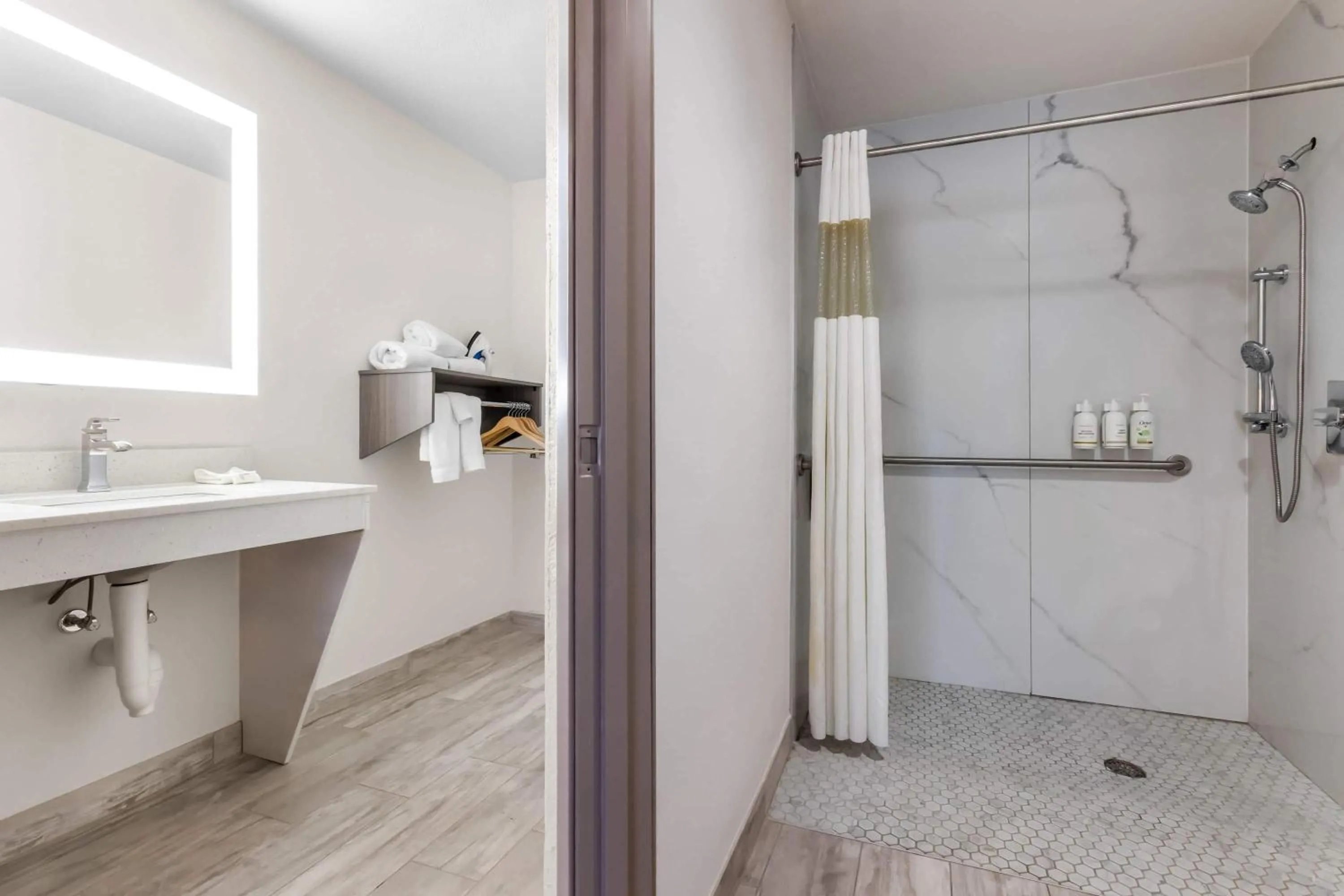 Shower in Baymont by Wyndham Arlington At Six Flags Dr