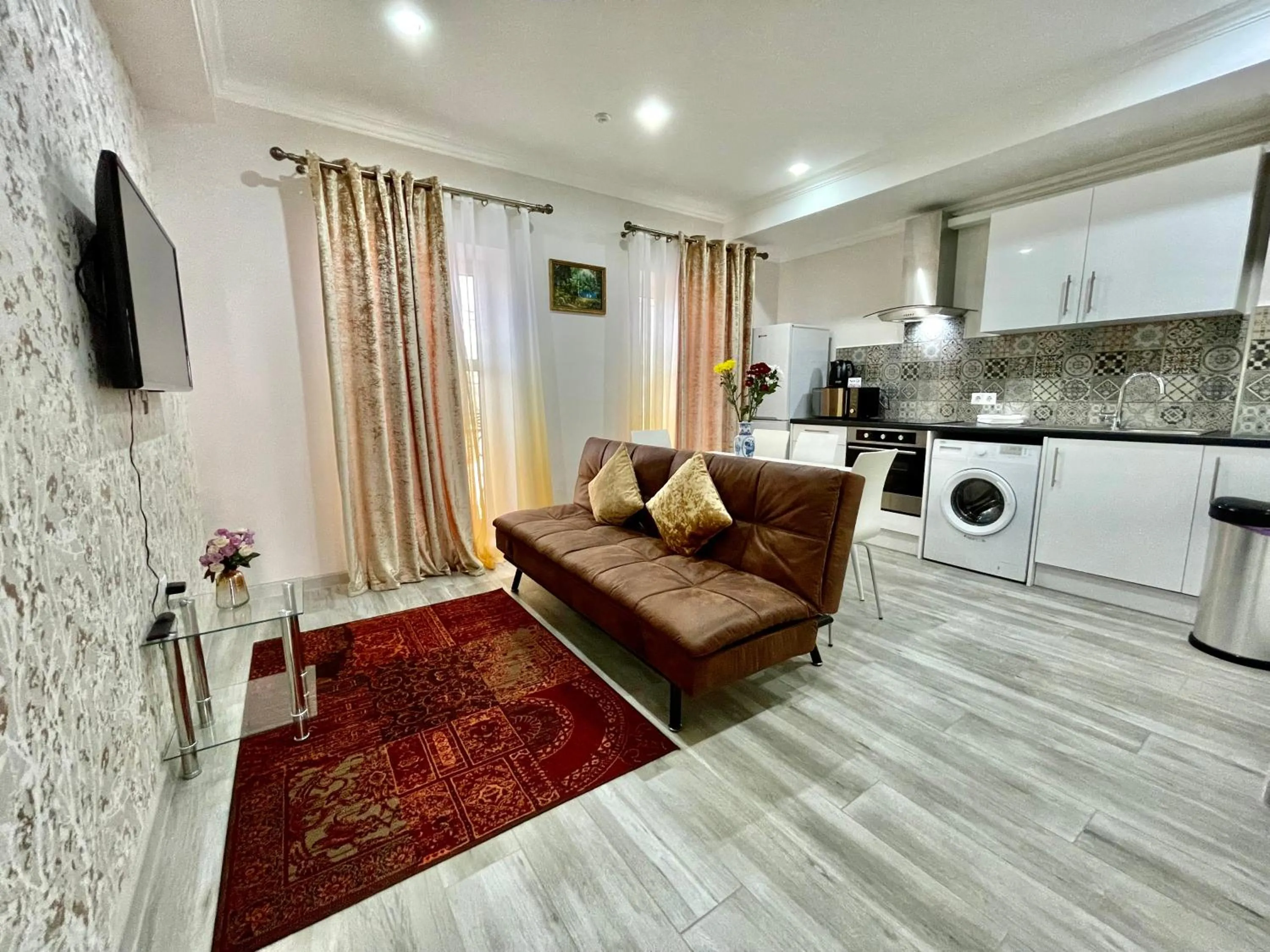 Living room in Premier City Apart Hotel Chisinau