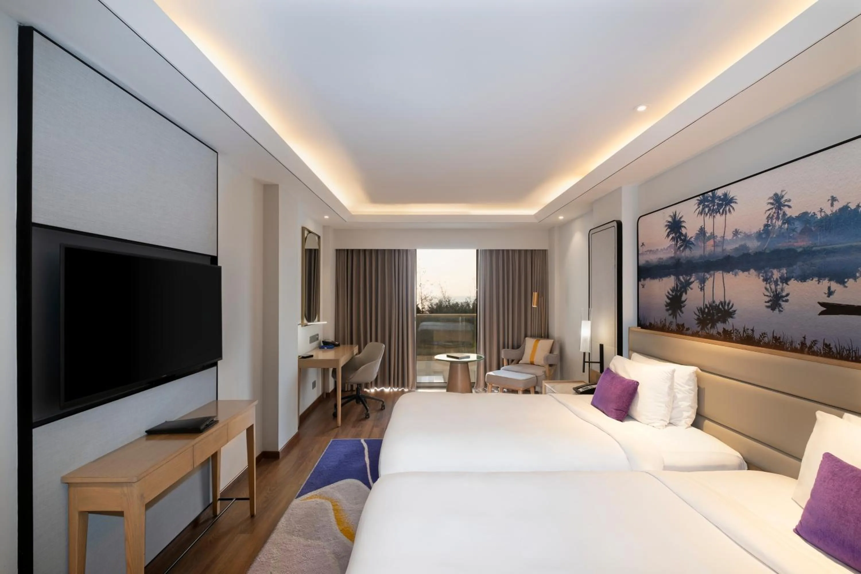 Bed in Vivanta Goa, Miramar