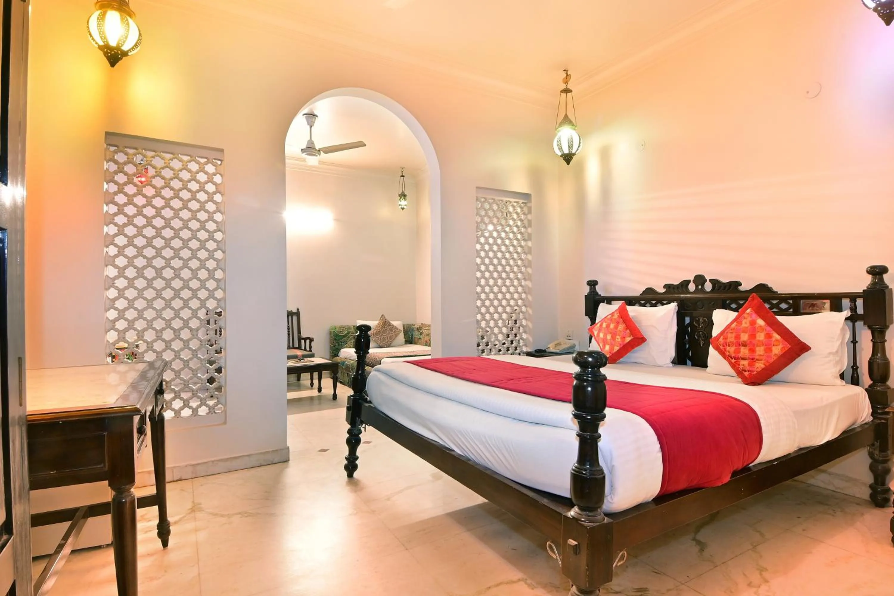 Bedroom, Bed in Jyoti Mahal - A Royal Heritage Hotel - Close to Connaught Place