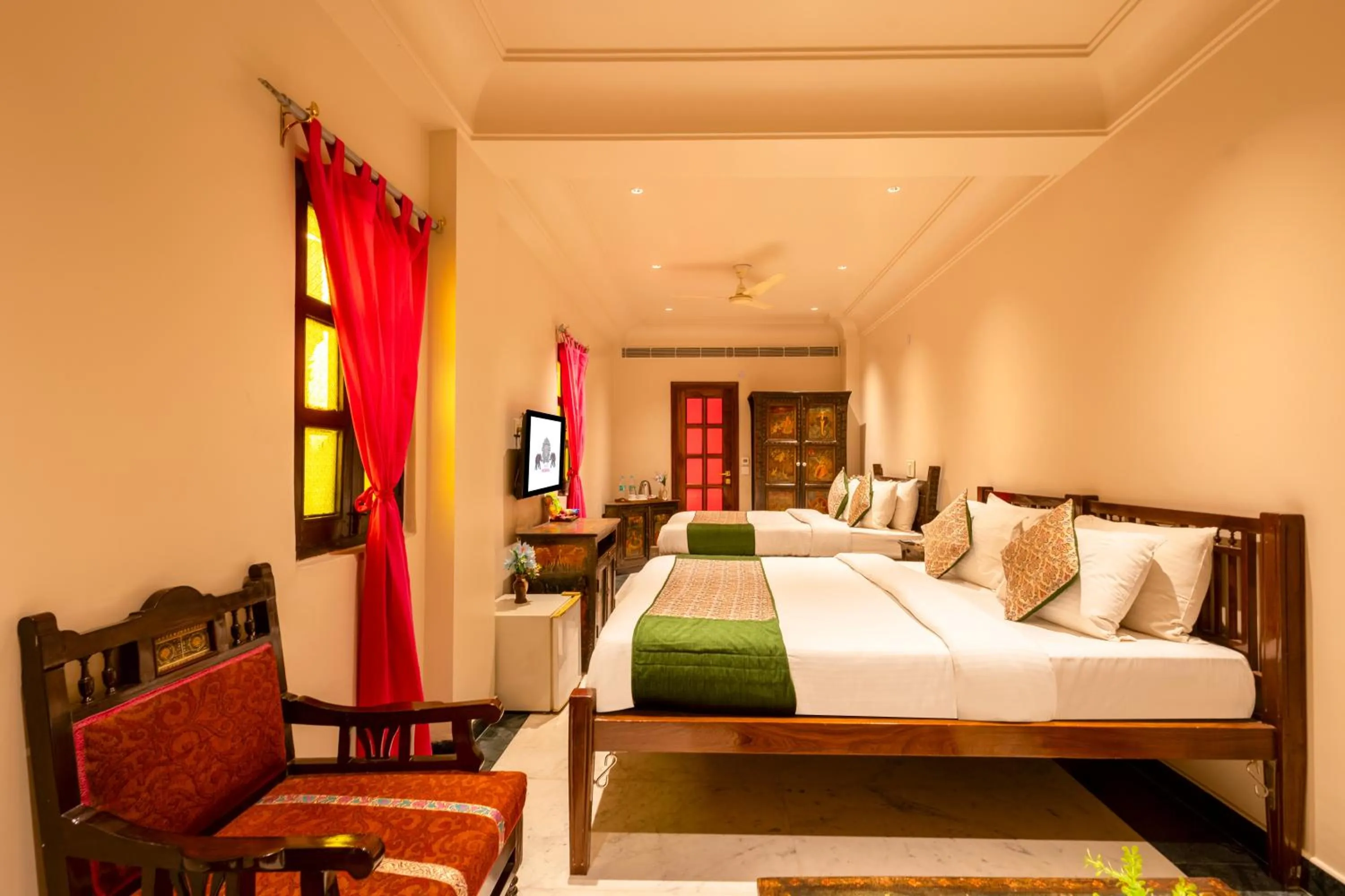 Bedroom, Bed in Jyoti Mahal - A Royal Heritage Hotel - Close to Connaught Place