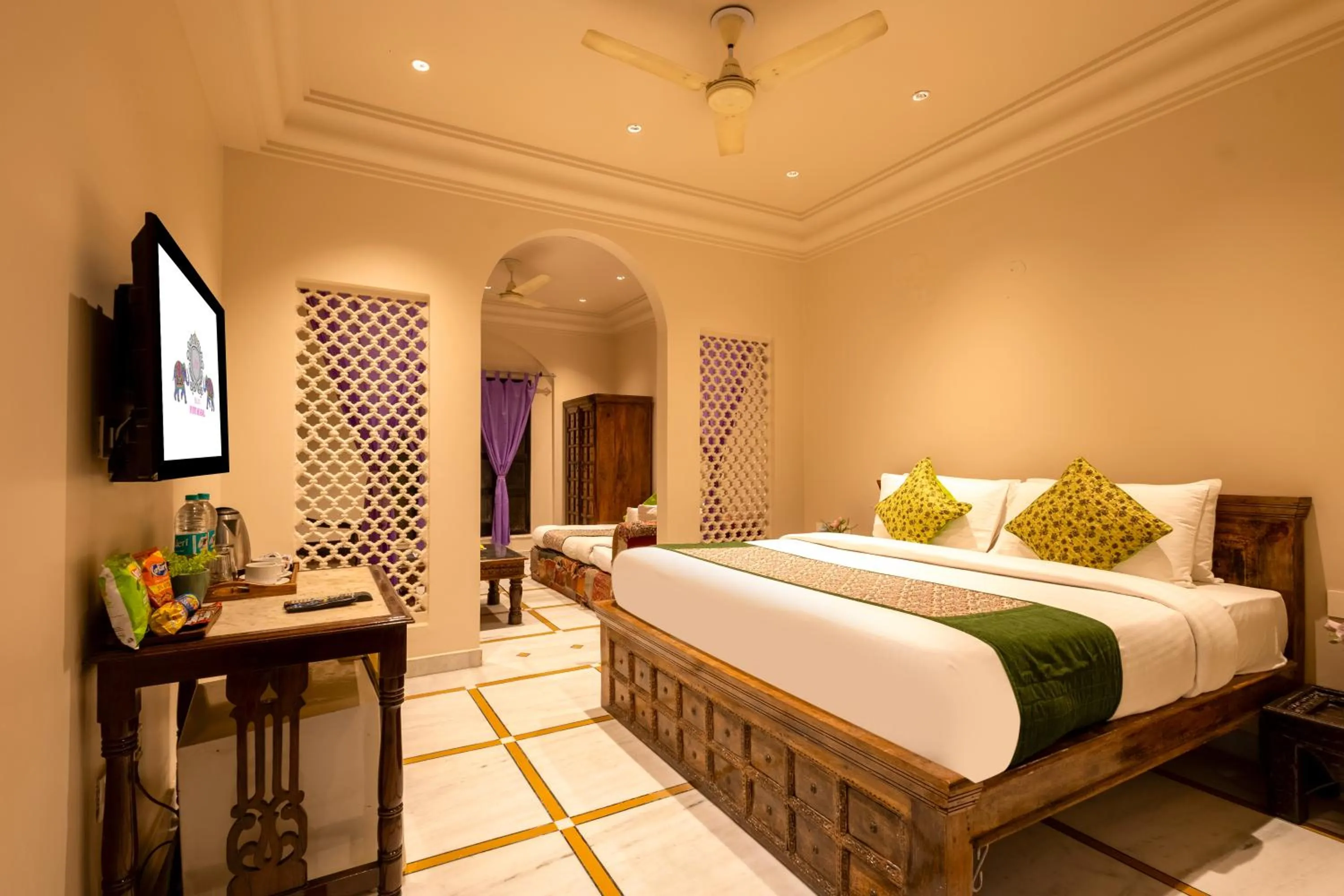 Bedroom, Bed in Jyoti Mahal - A Royal Heritage Hotel - Close to Connaught Place