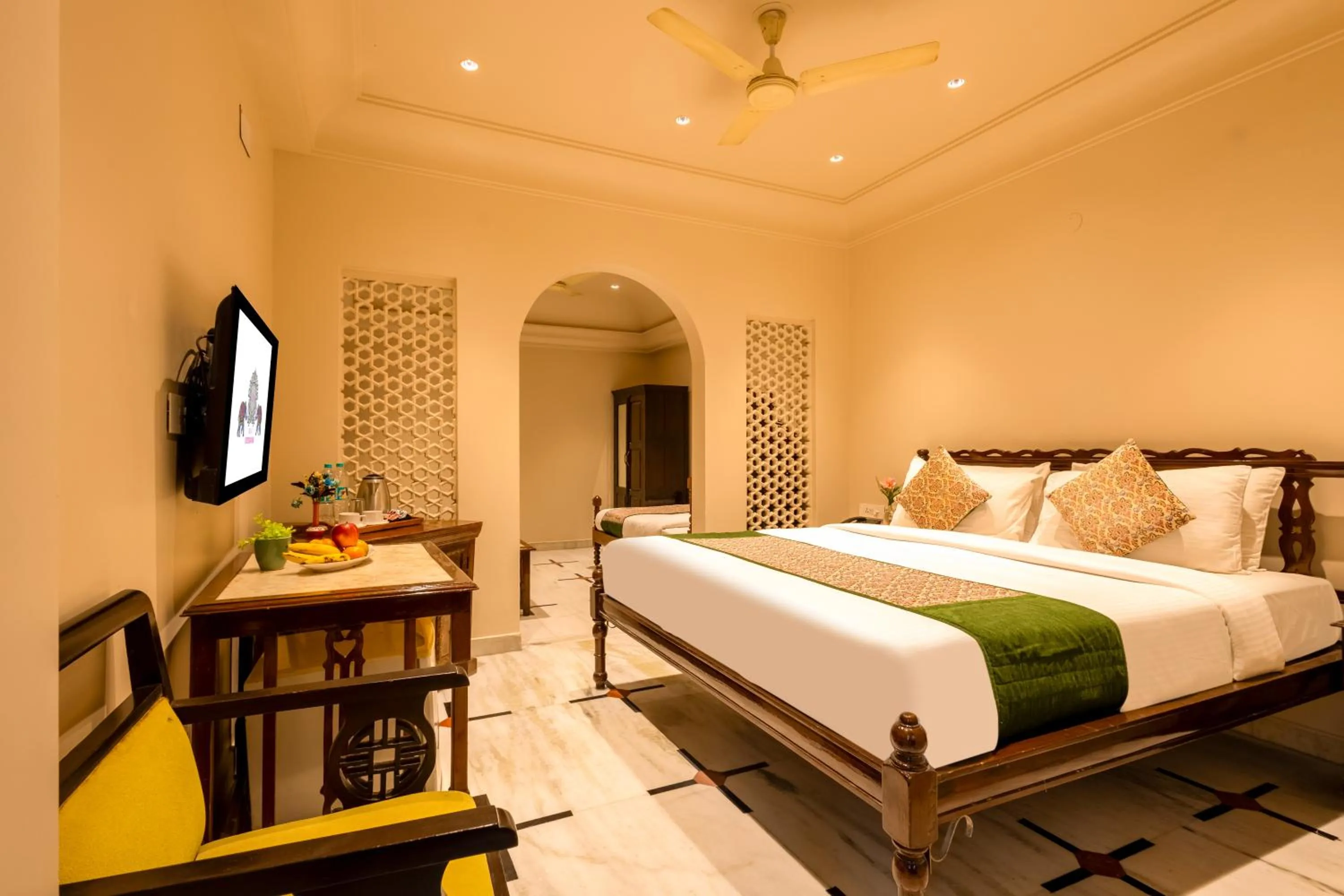 Bedroom, Bed in Jyoti Mahal - A Royal Heritage Hotel - Close to Connaught Place