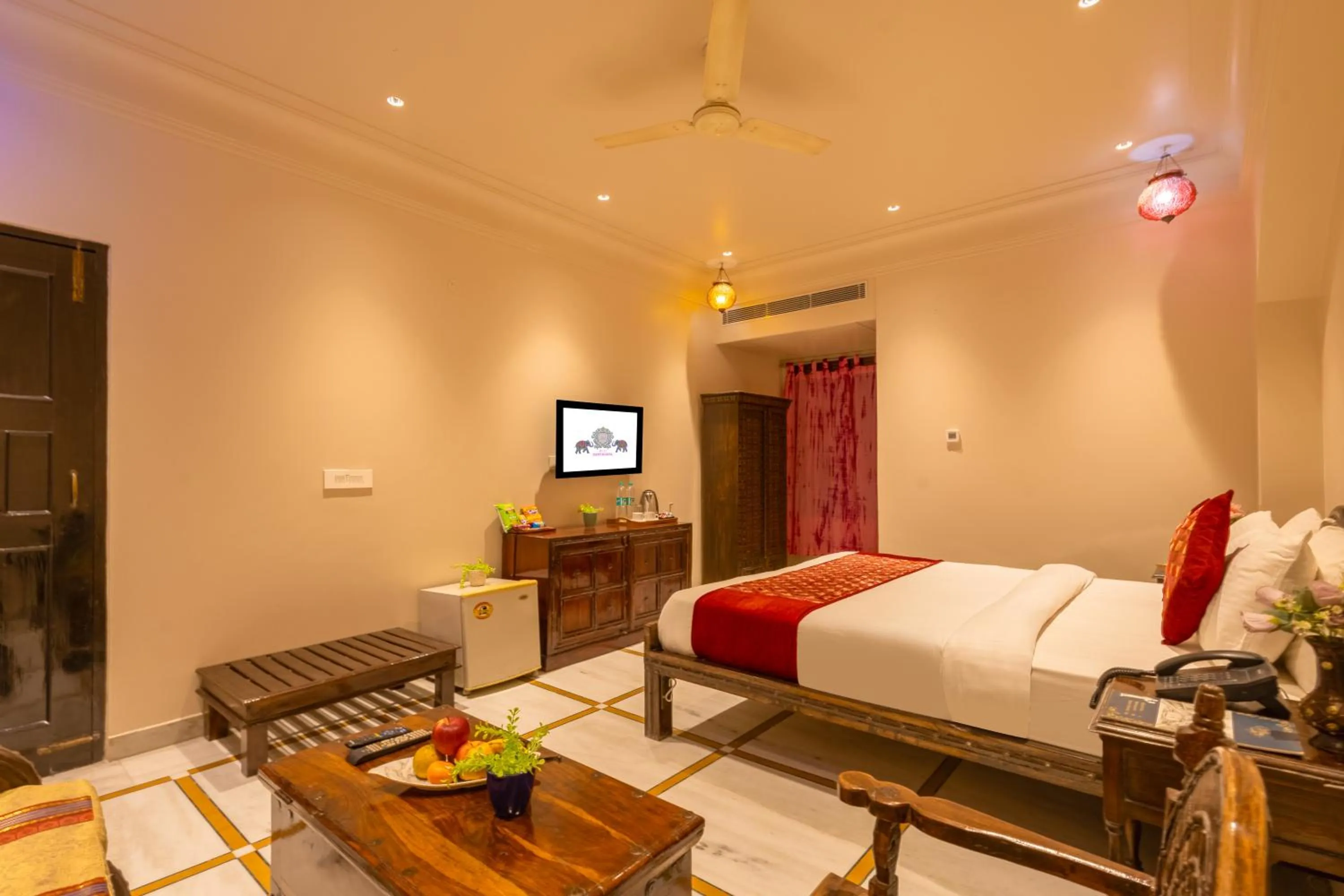 Bedroom, Bed in Jyoti Mahal - A Royal Heritage Hotel - Close to Connaught Place