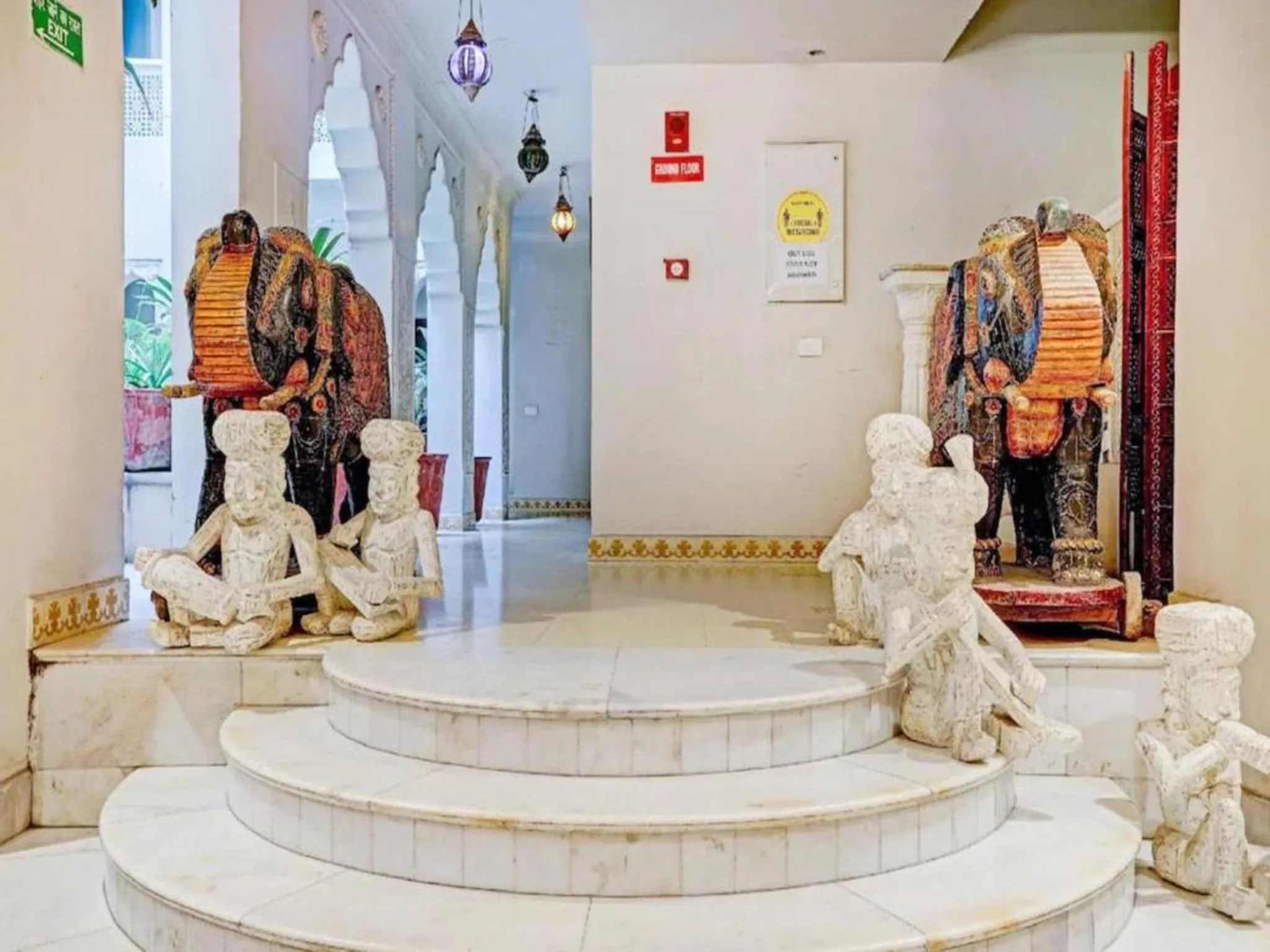 Inner courtyard view in Jyoti Mahal - A Royal Heritage Hotel - Close to Connaught Place