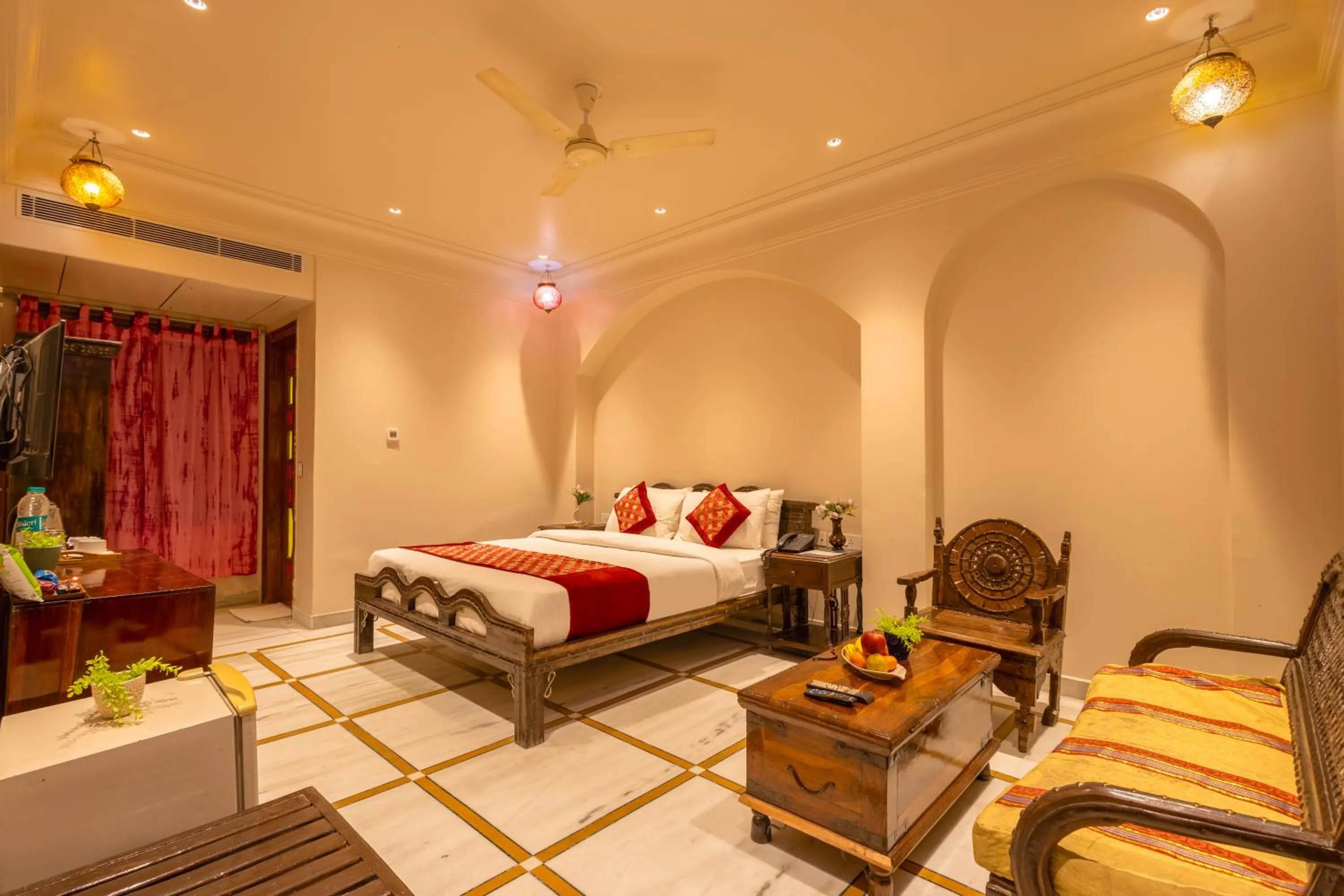 Bedroom, Bed in Jyoti Mahal - A Royal Heritage Hotel - Close to Connaught Place