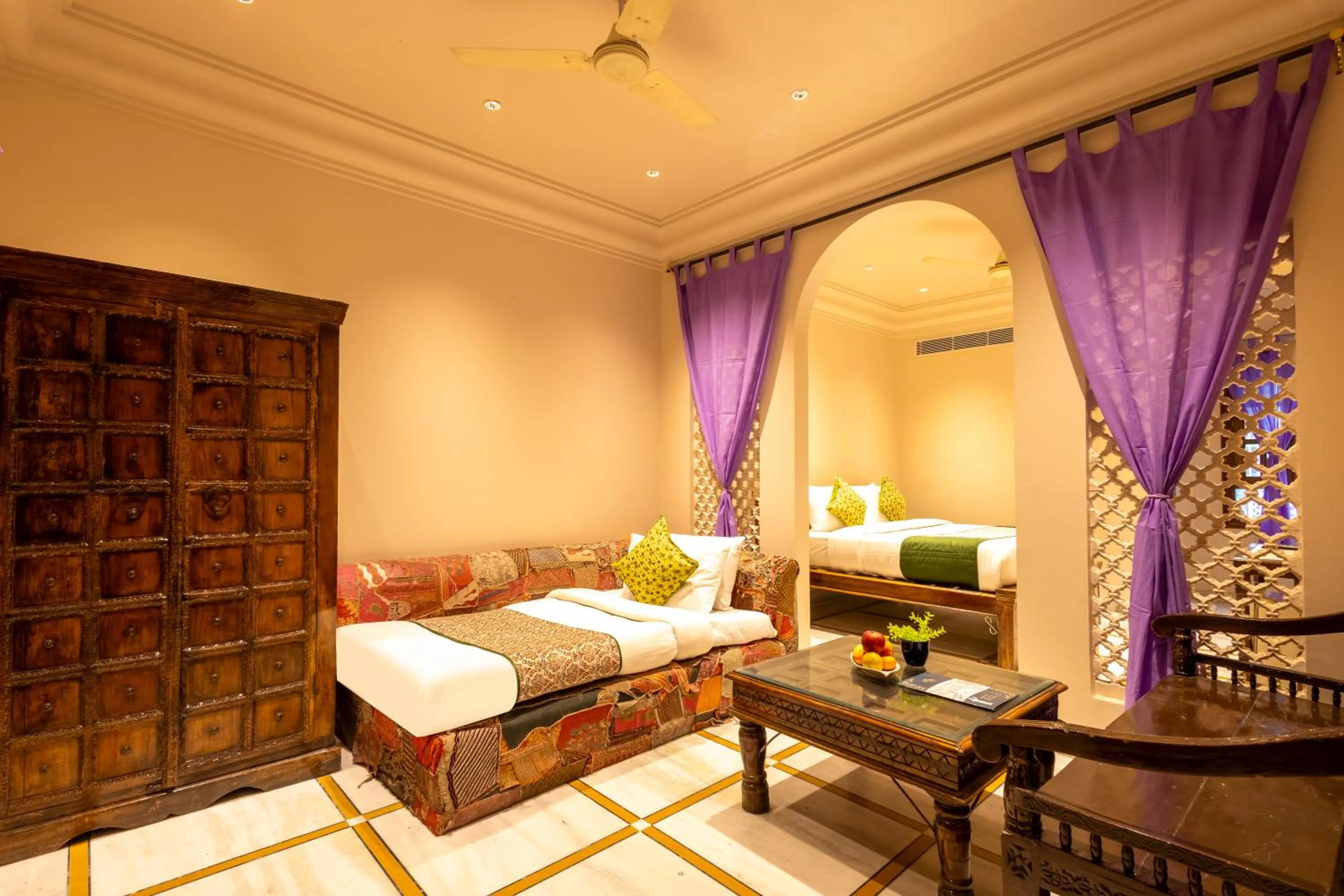 Bedroom, Bed in Jyoti Mahal - A Royal Heritage Hotel - Close to Connaught Place