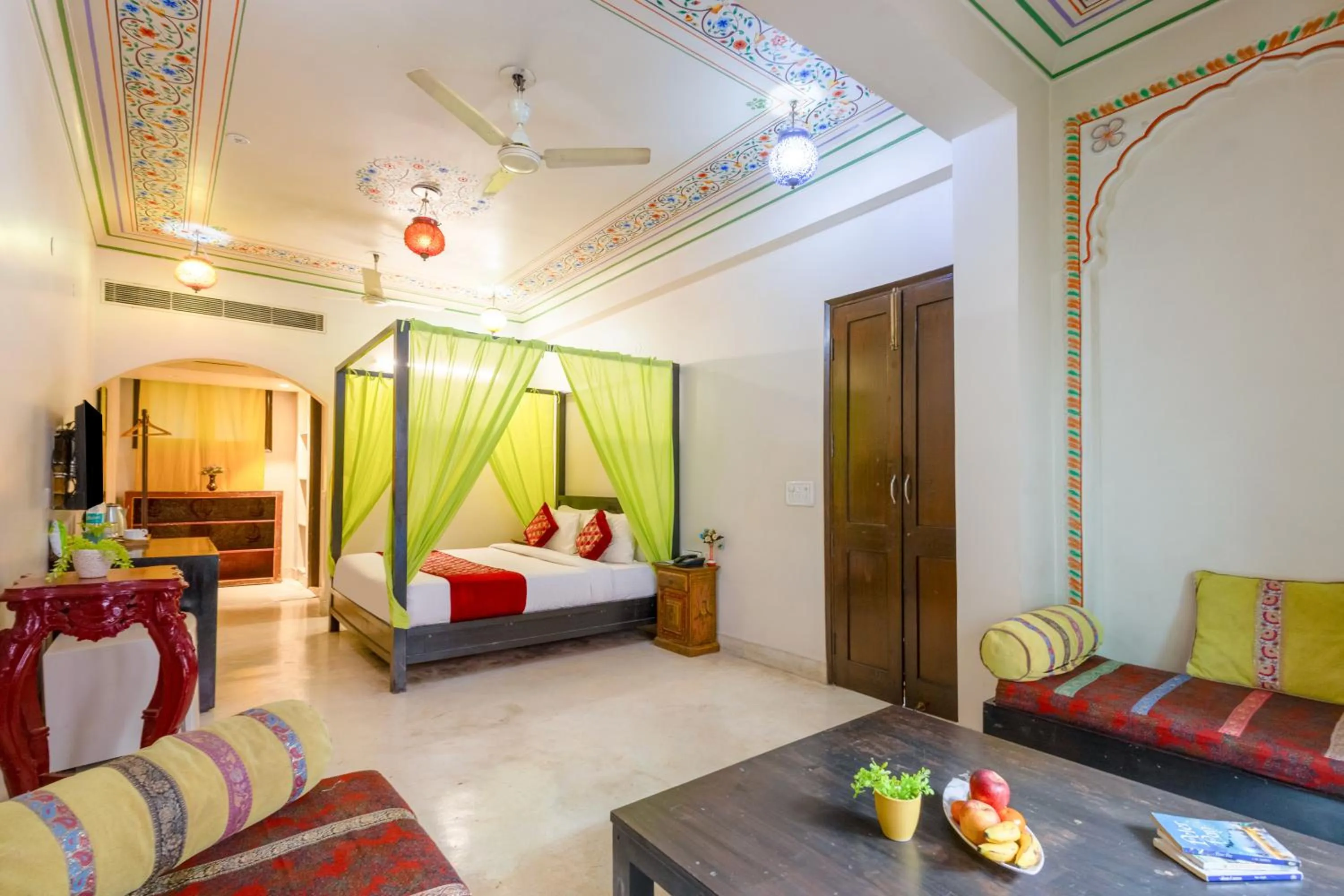 Bedroom, Bed in Jyoti Mahal - A Royal Heritage Hotel - Close to Connaught Place