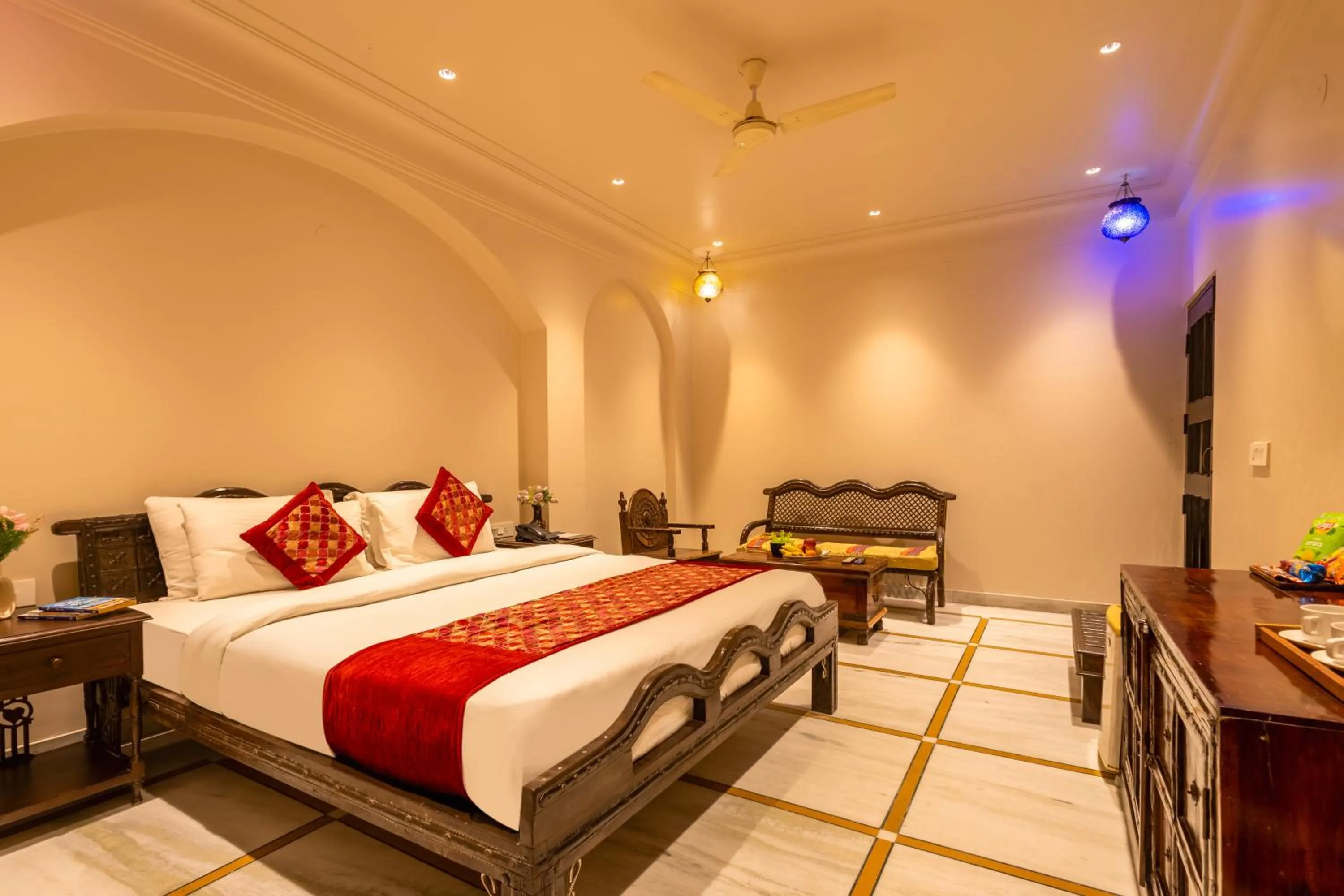 Bedroom, Bed in Jyoti Mahal - A Royal Heritage Hotel - Close to Connaught Place