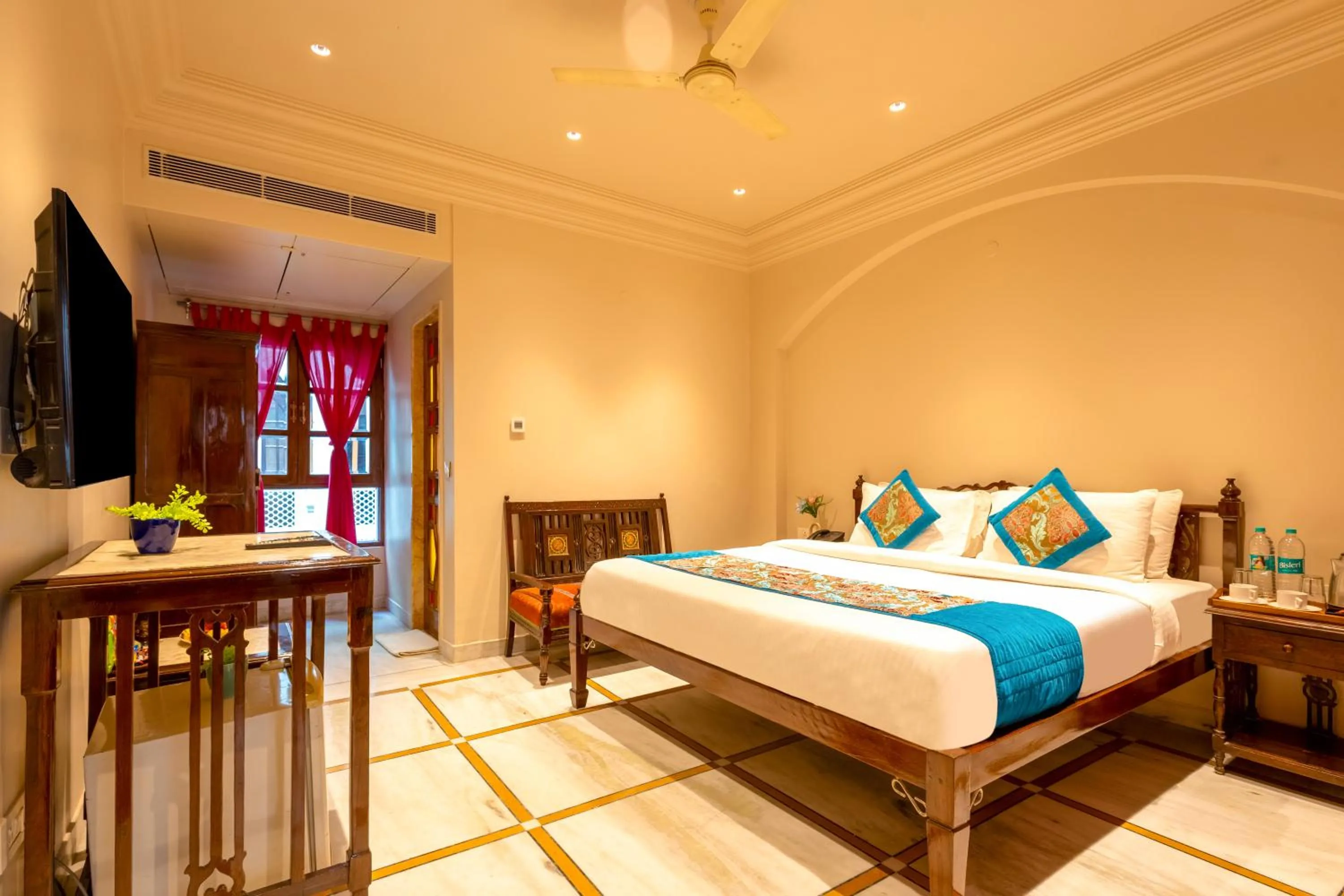 Bedroom, Bed in Jyoti Mahal - A Royal Heritage Hotel - Close to Connaught Place