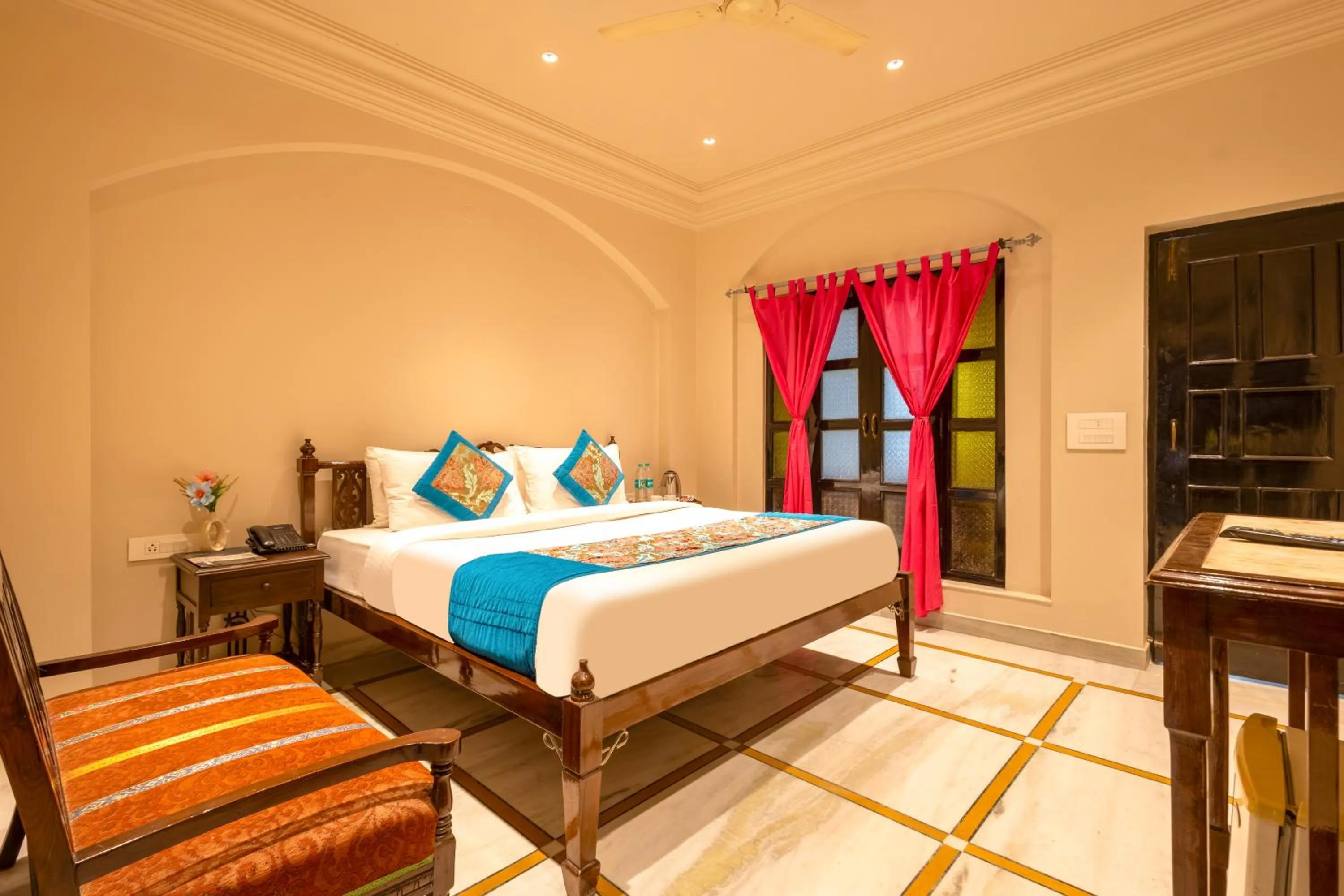 Bedroom, Bed in Jyoti Mahal - A Royal Heritage Hotel - Close to Connaught Place