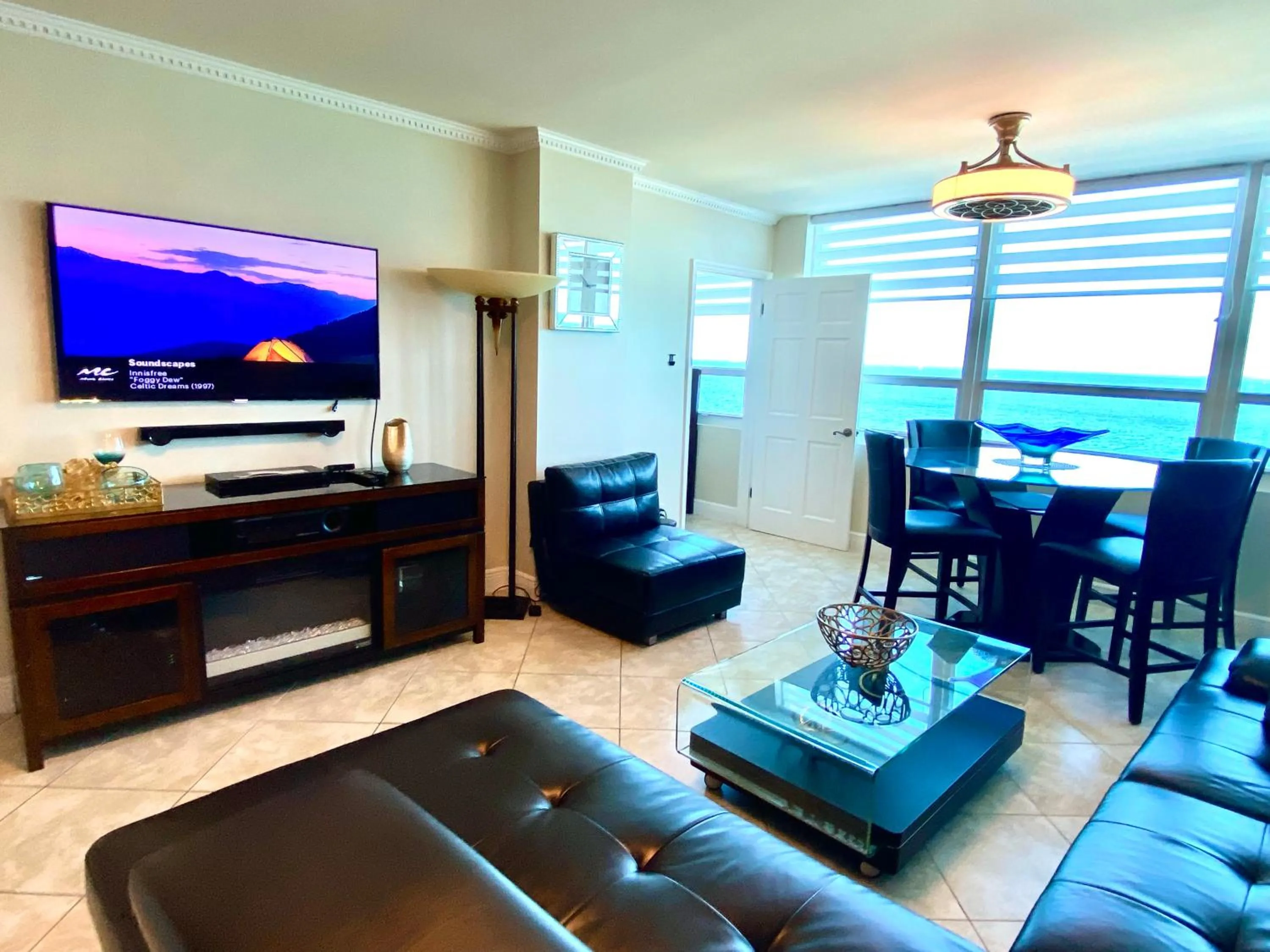 TV and multimedia in Castle Beach Resort Condo - Panoramic Large Penthouse or Deluxe 1 BR Direct Ocean View and beach access- Updated-Free parking-
