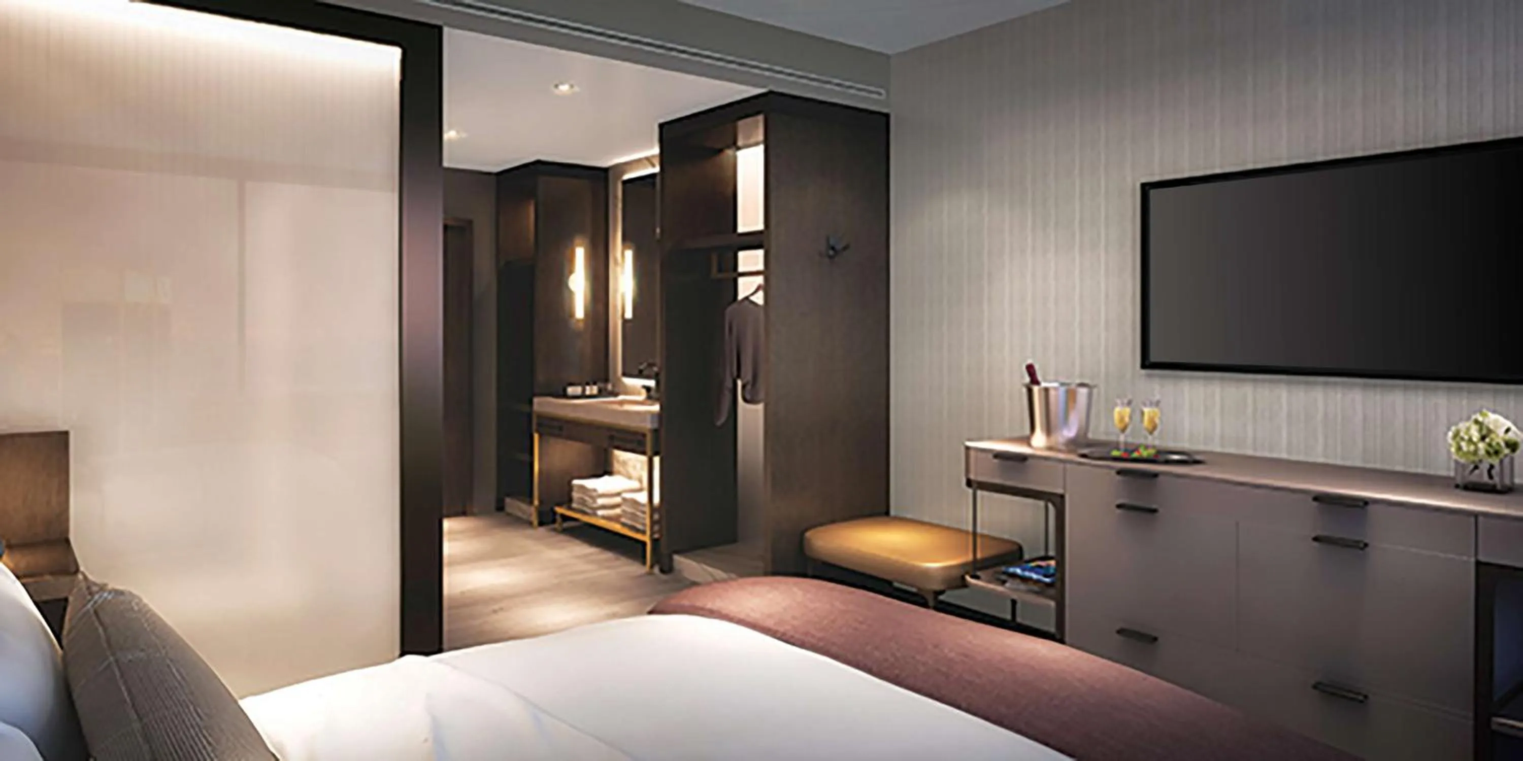Bedroom, Bed in Hyatt Regency JFK Airport at Resorts World New York