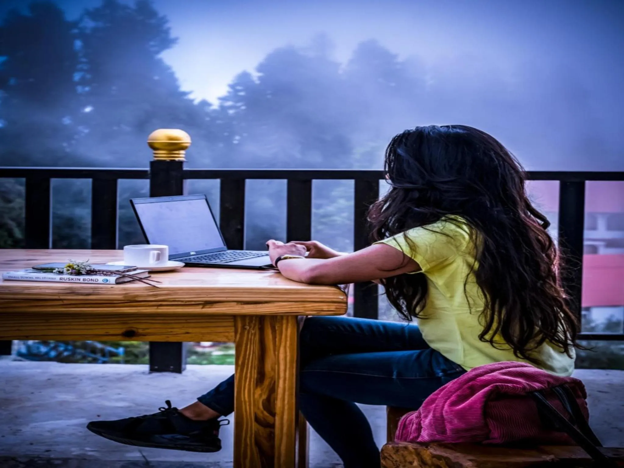 View (from property/room) in LA Riqueza Kanatal - Mountain View Rooms - Best Location - Amazing Food - Close to Jungle Safari & Adventure Activities