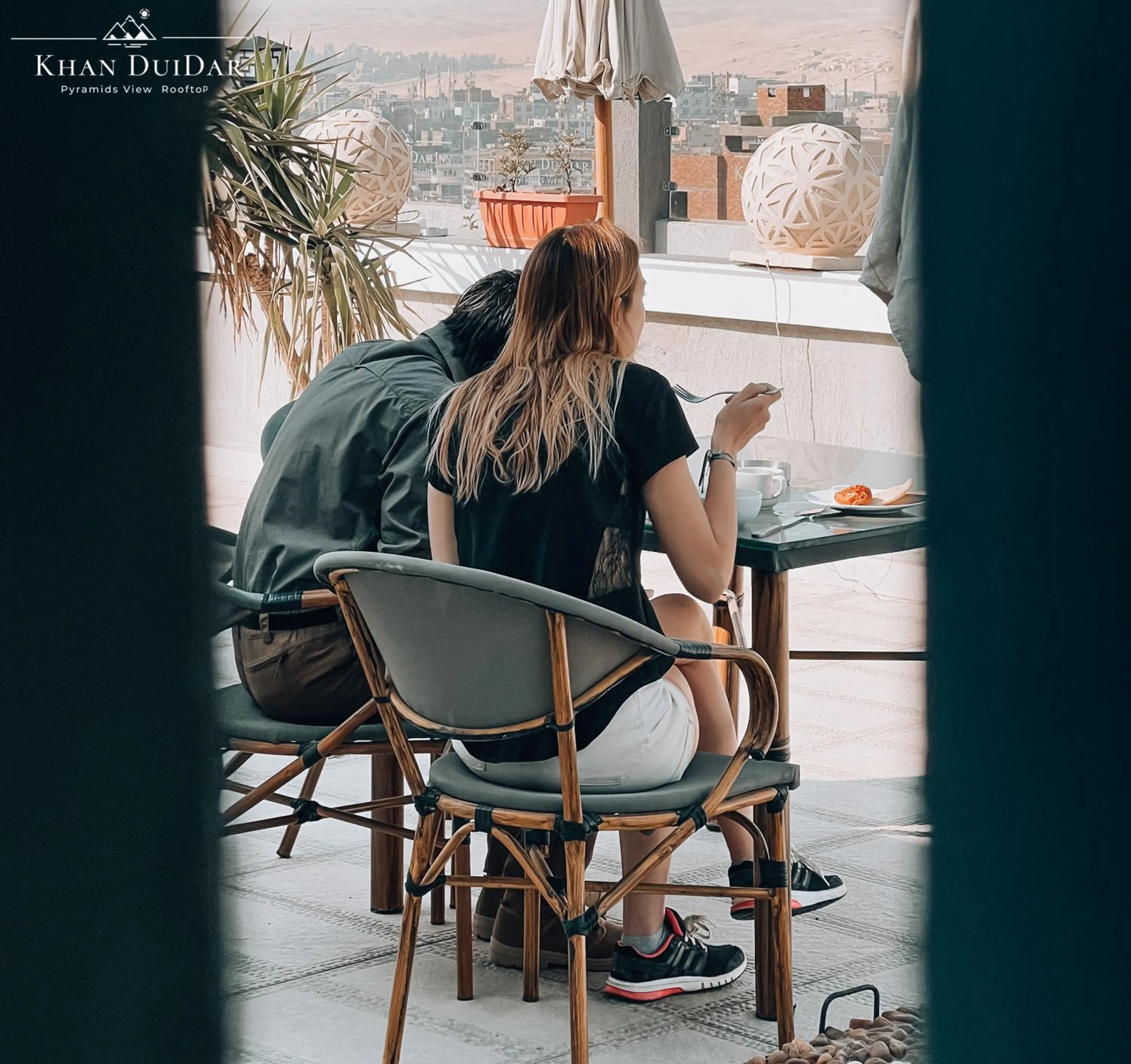 Breakfast in Khan Duidar Inn - Pyramids View Rooftop