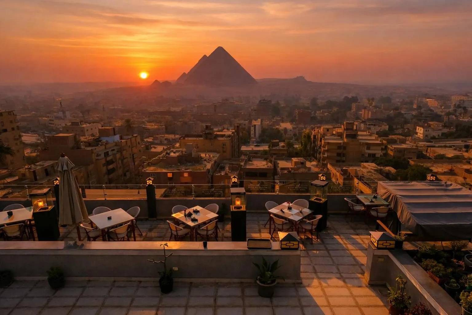 Balcony/Terrace in Khan Duidar Inn - Pyramids View Rooftop