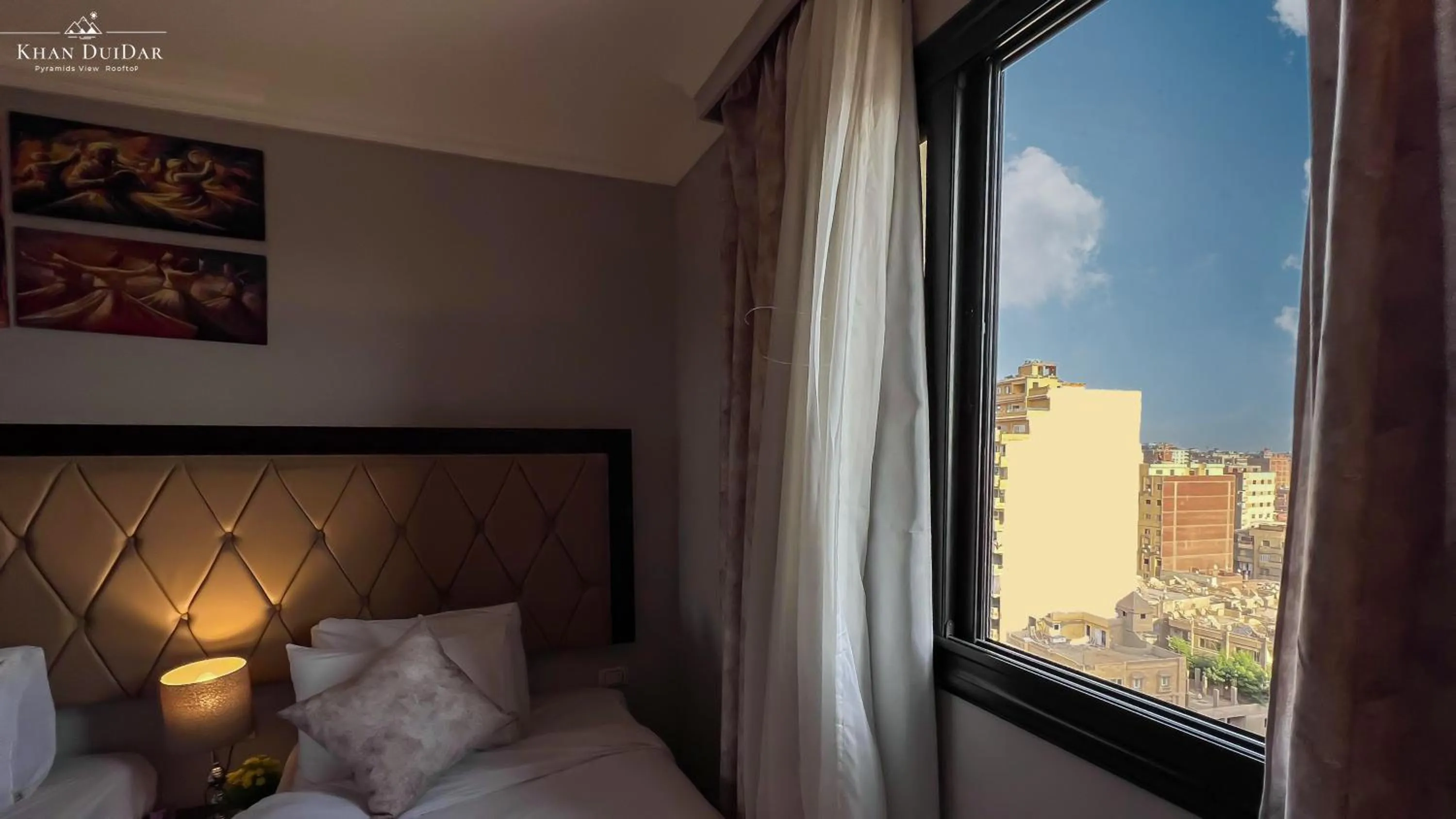 View (from property/room), Bed in Khan Duidar Inn - Pyramids View Rooftop