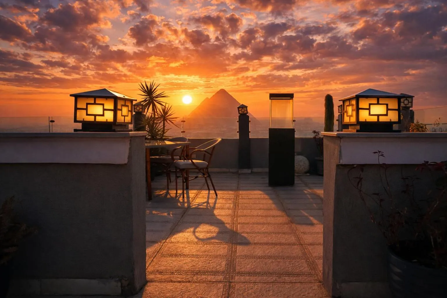 Balcony/Terrace in Khan Duidar Inn - Pyramids View Rooftop