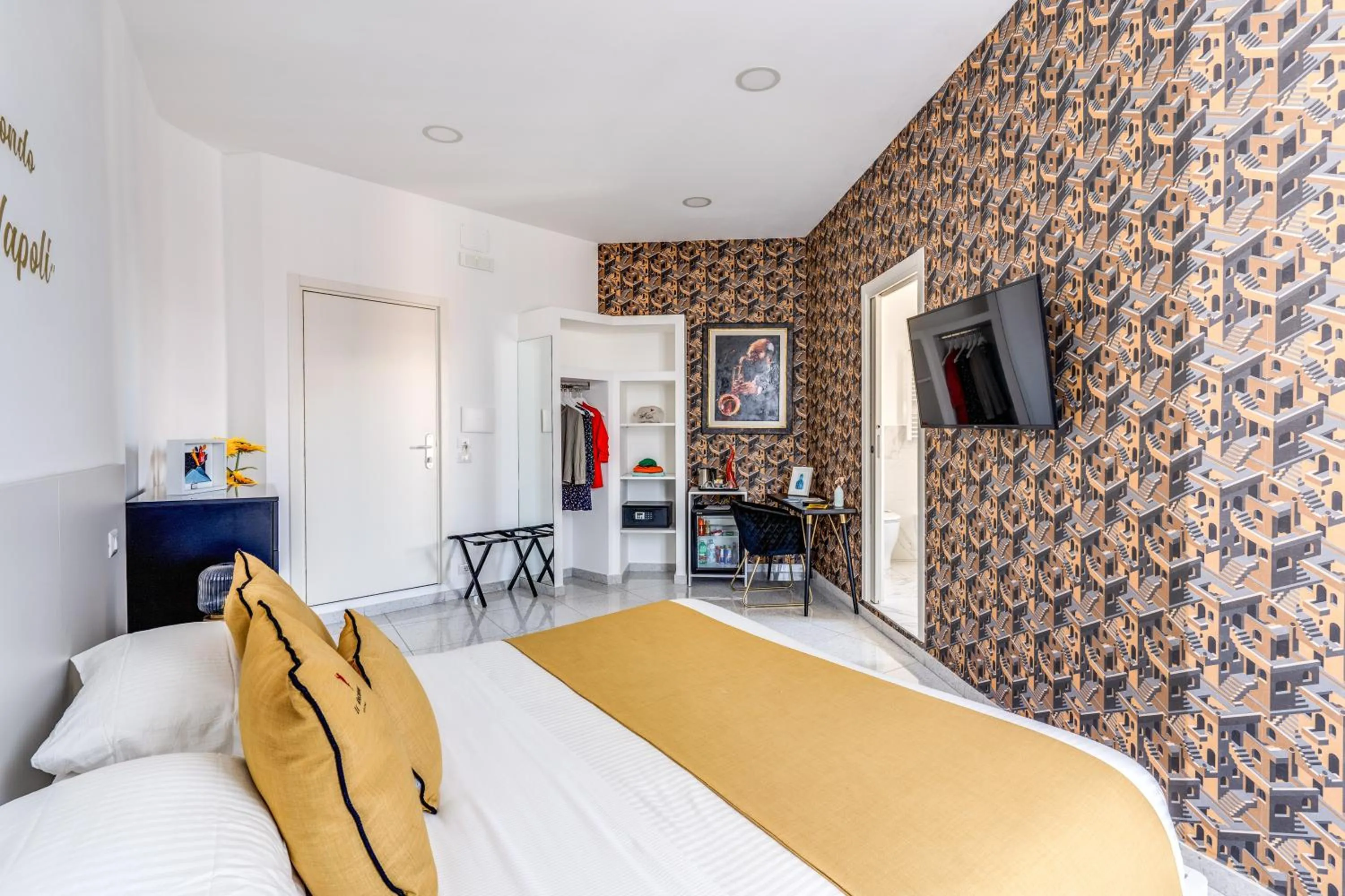 Bed in Le Angioine Rooms