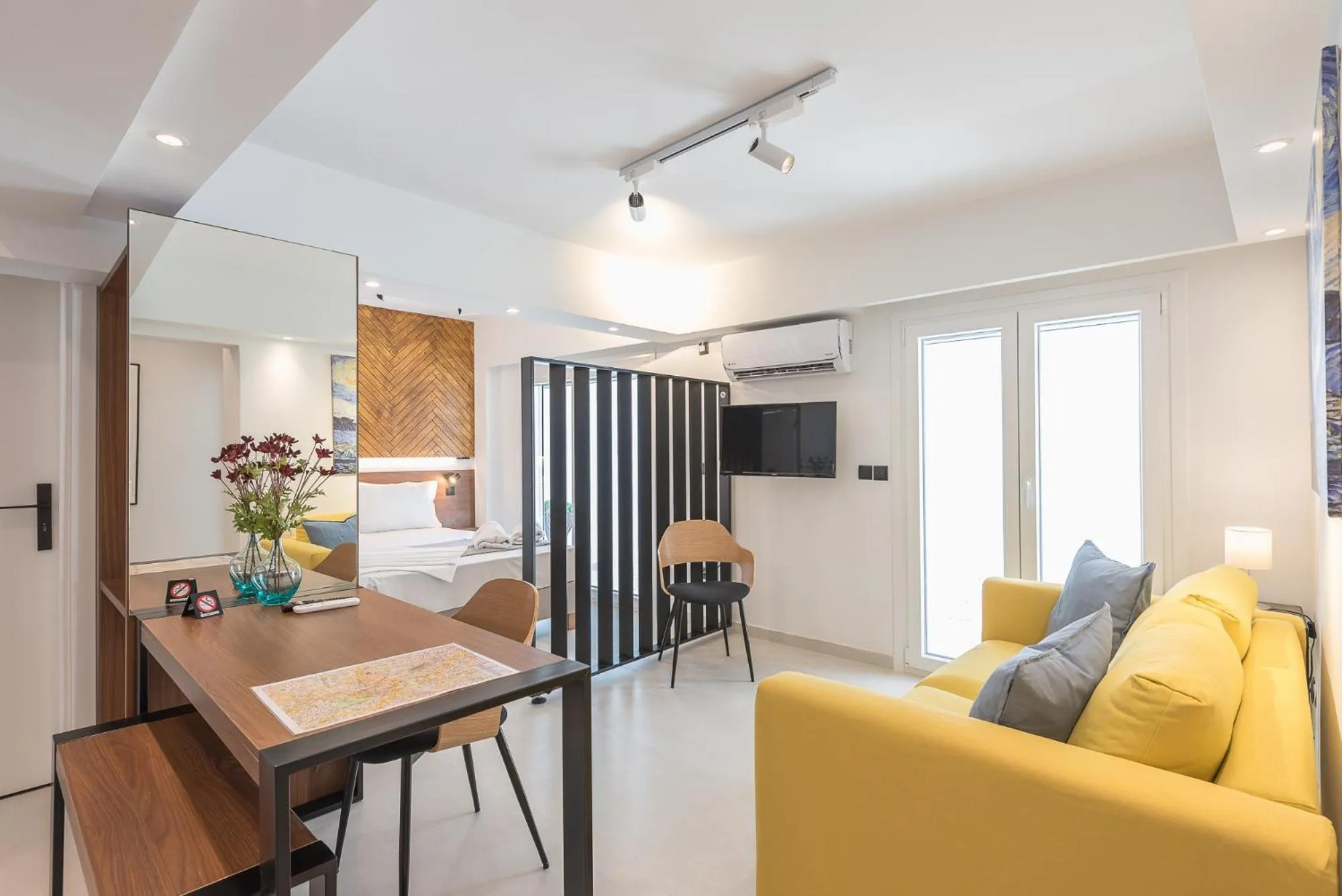 Living room in Phaedon, the Terrace Suite Near Acropolis By CloudKeys