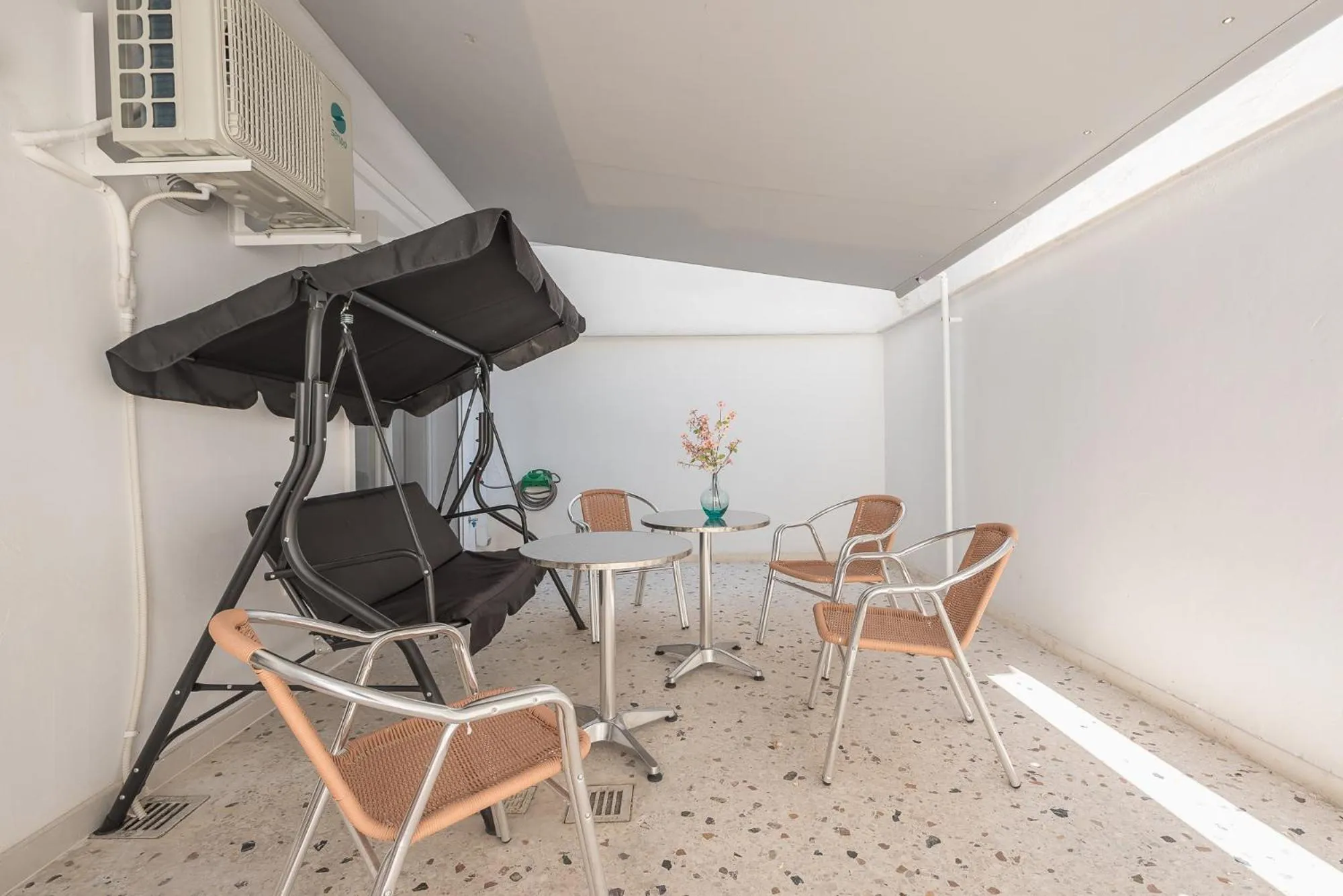 Balcony/Terrace in Phaedon, the Terrace Suite Near Acropolis By CloudKeys