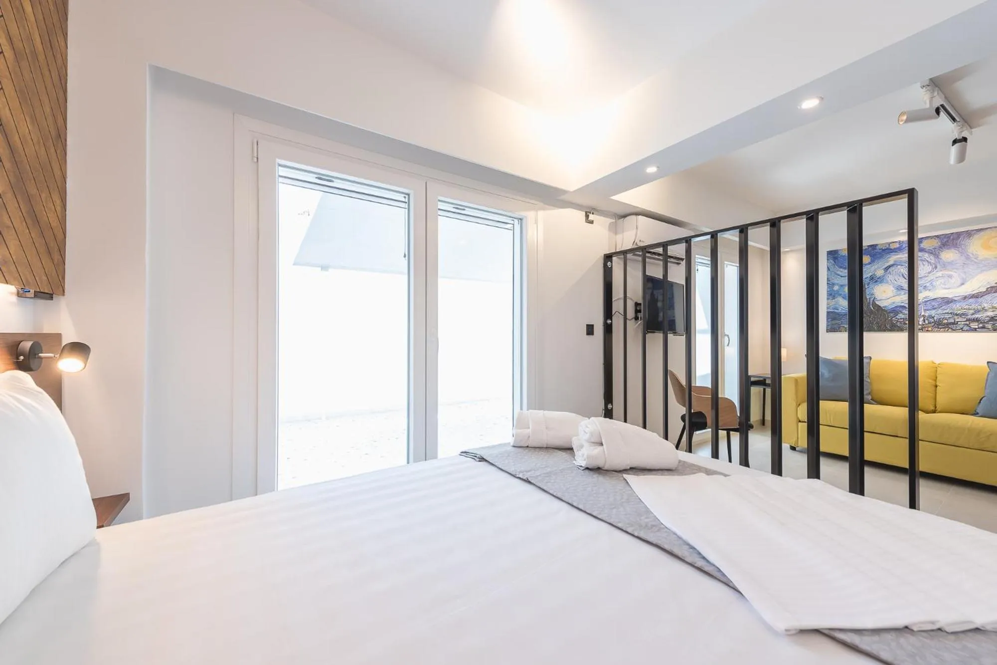 Seating area in Phaedon, the Terrace Suite Near Acropolis By CloudKeys