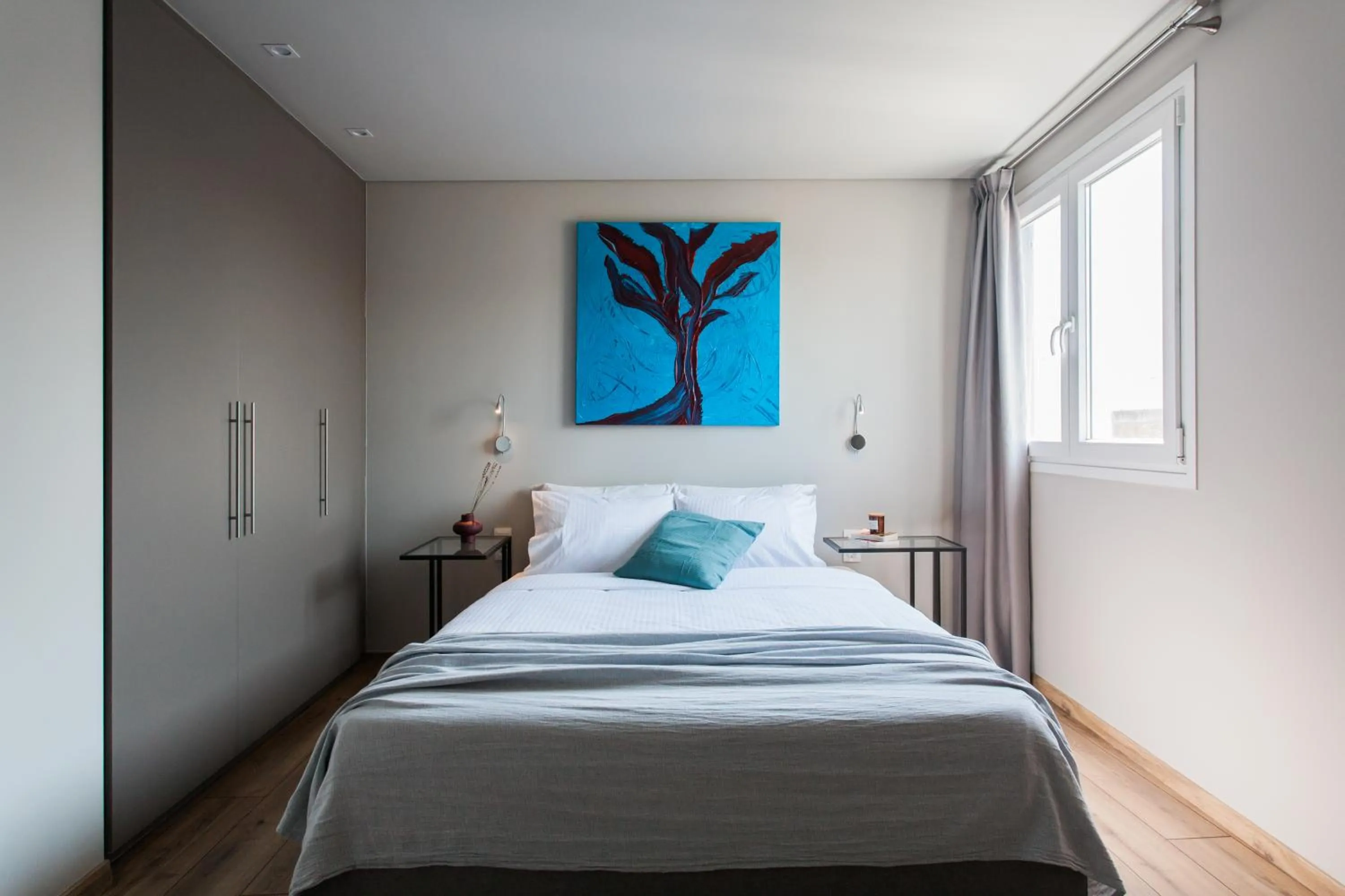 Bedroom, Bed in WYZ Athens Apartments by UPSTREET