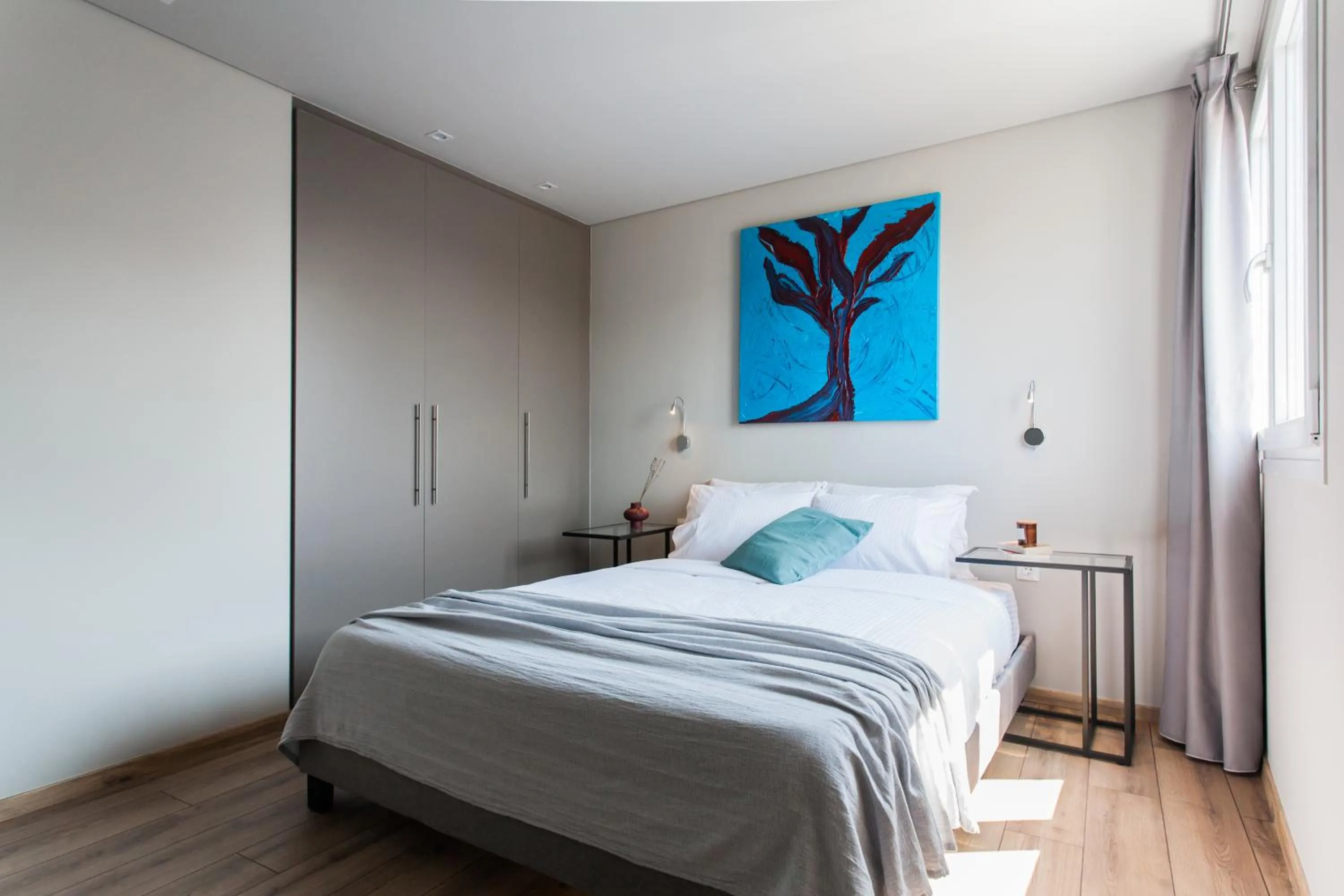 Bedroom, Bed in WYZ Athens Apartments by UPSTREET