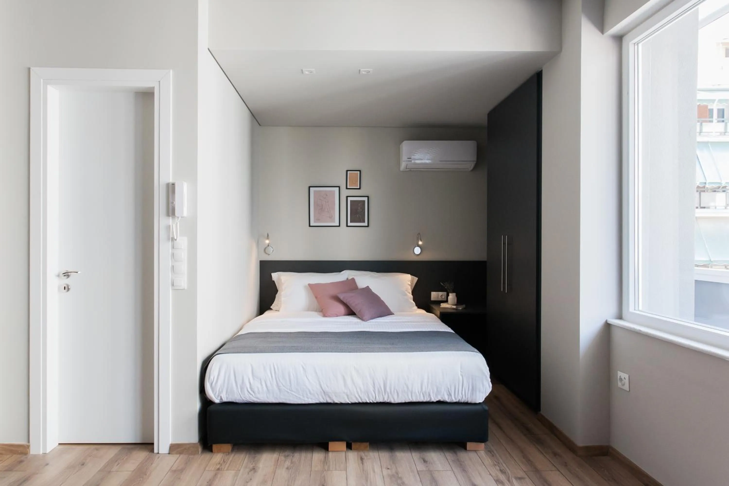 Bedroom, Bed in WYZ Athens Apartments by UPSTREET