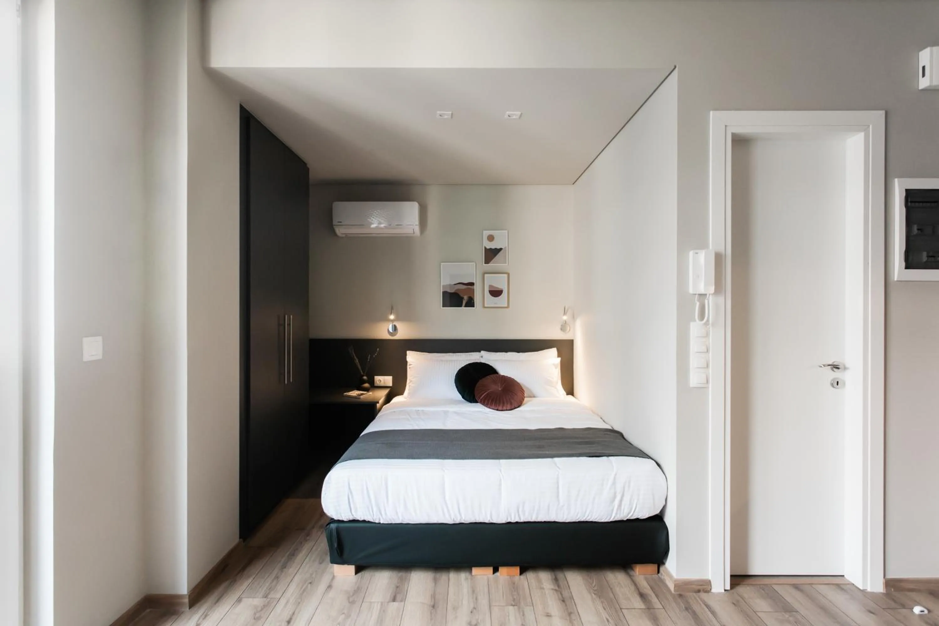 Bedroom, Bed in WYZ Athens Apartments by UPSTREET