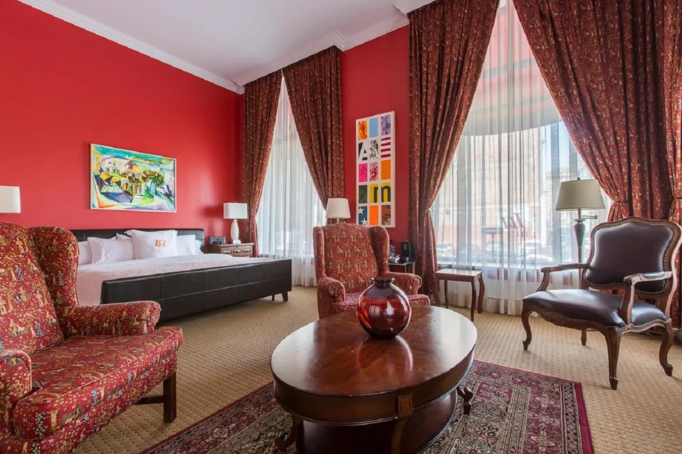 Living room, Bed in LHotel