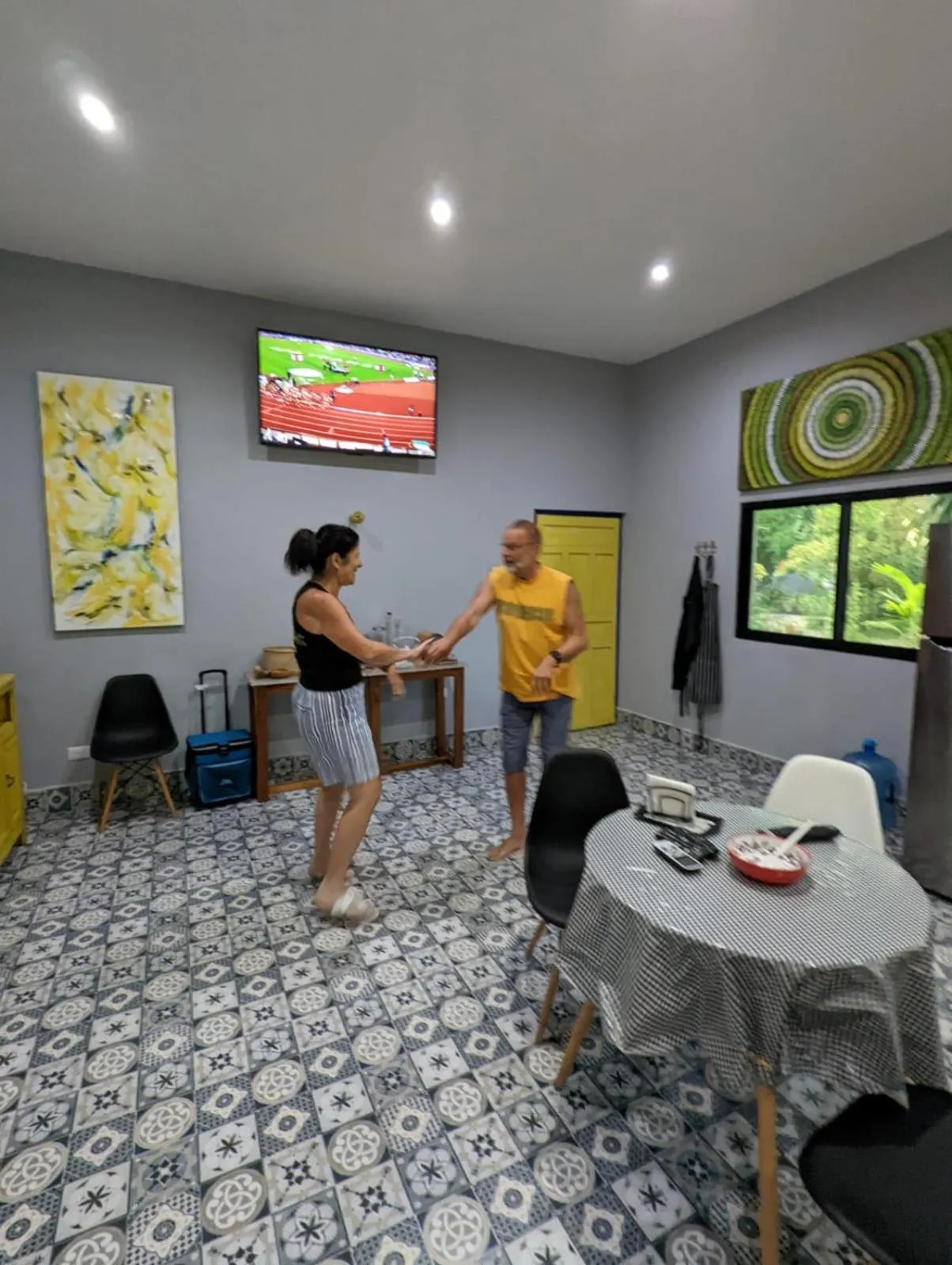 group of guests in The Blue Eco Lodge