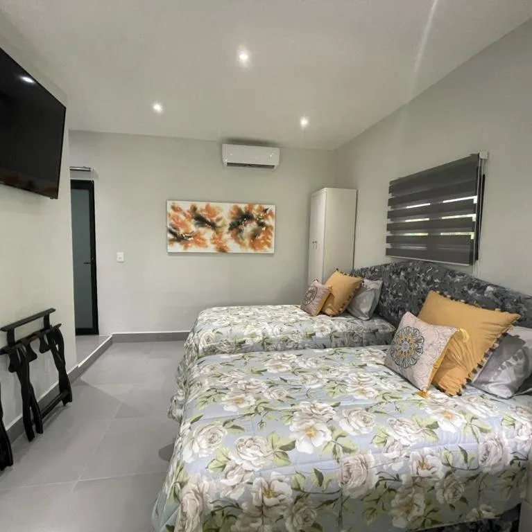 Guests, Bed in The Blue Eco Lodge