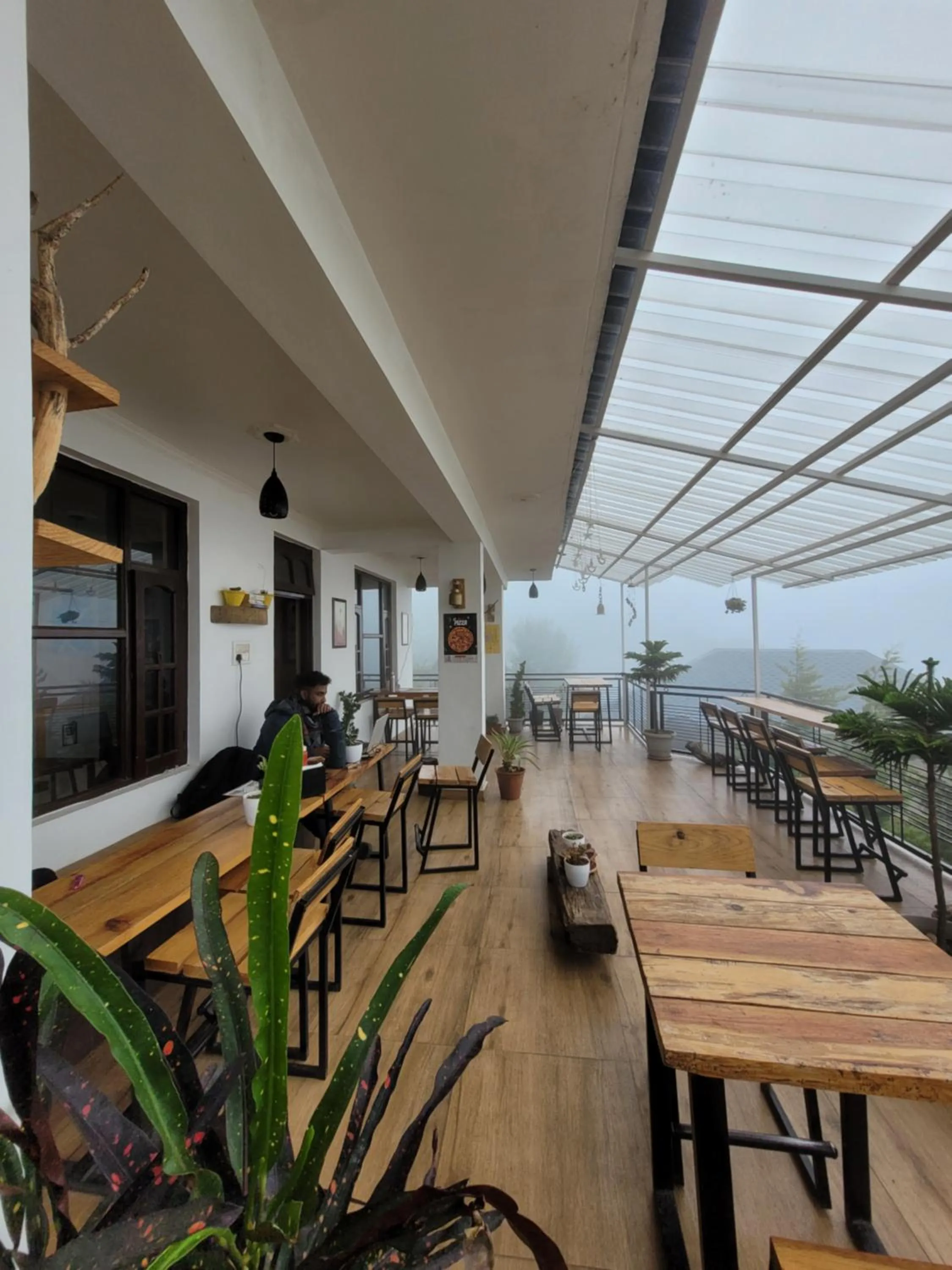 Patio in Young Monk Hostel Dharamkot