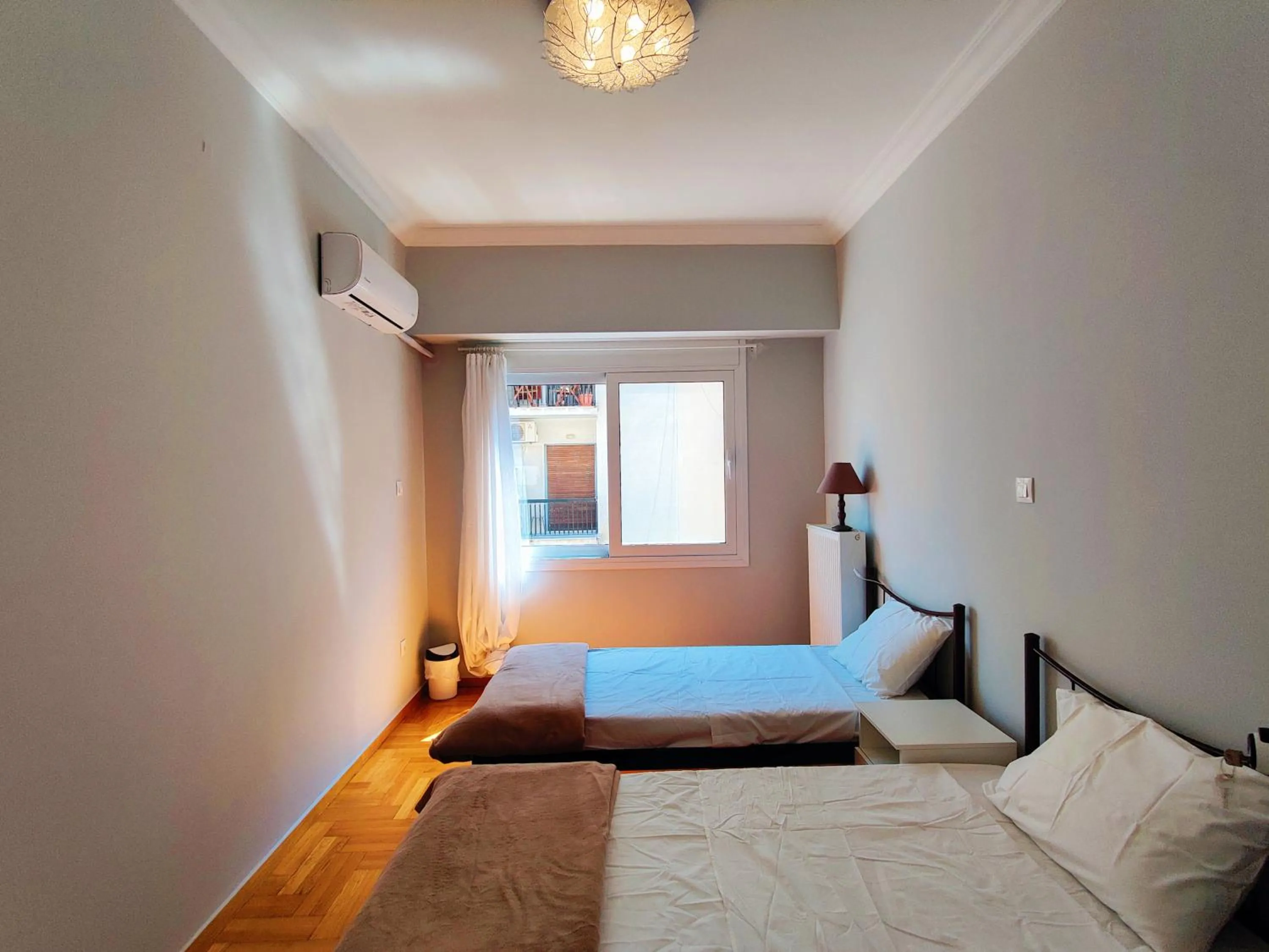 Bed in WSD Brand Cozy 2BD with Balcony near Acropolis