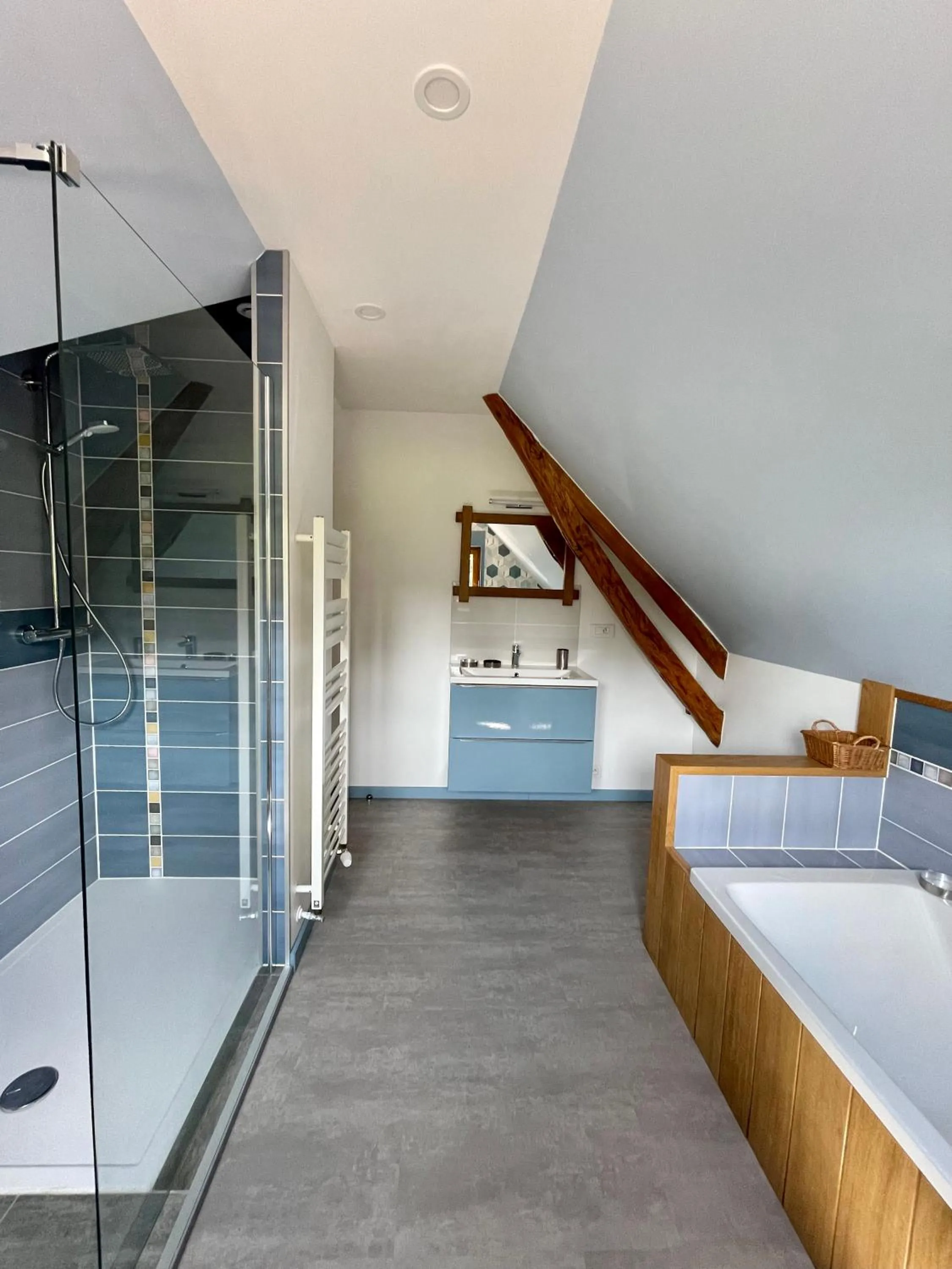 Bed in La Mésangeraie Gîte Chambres d'hôtes