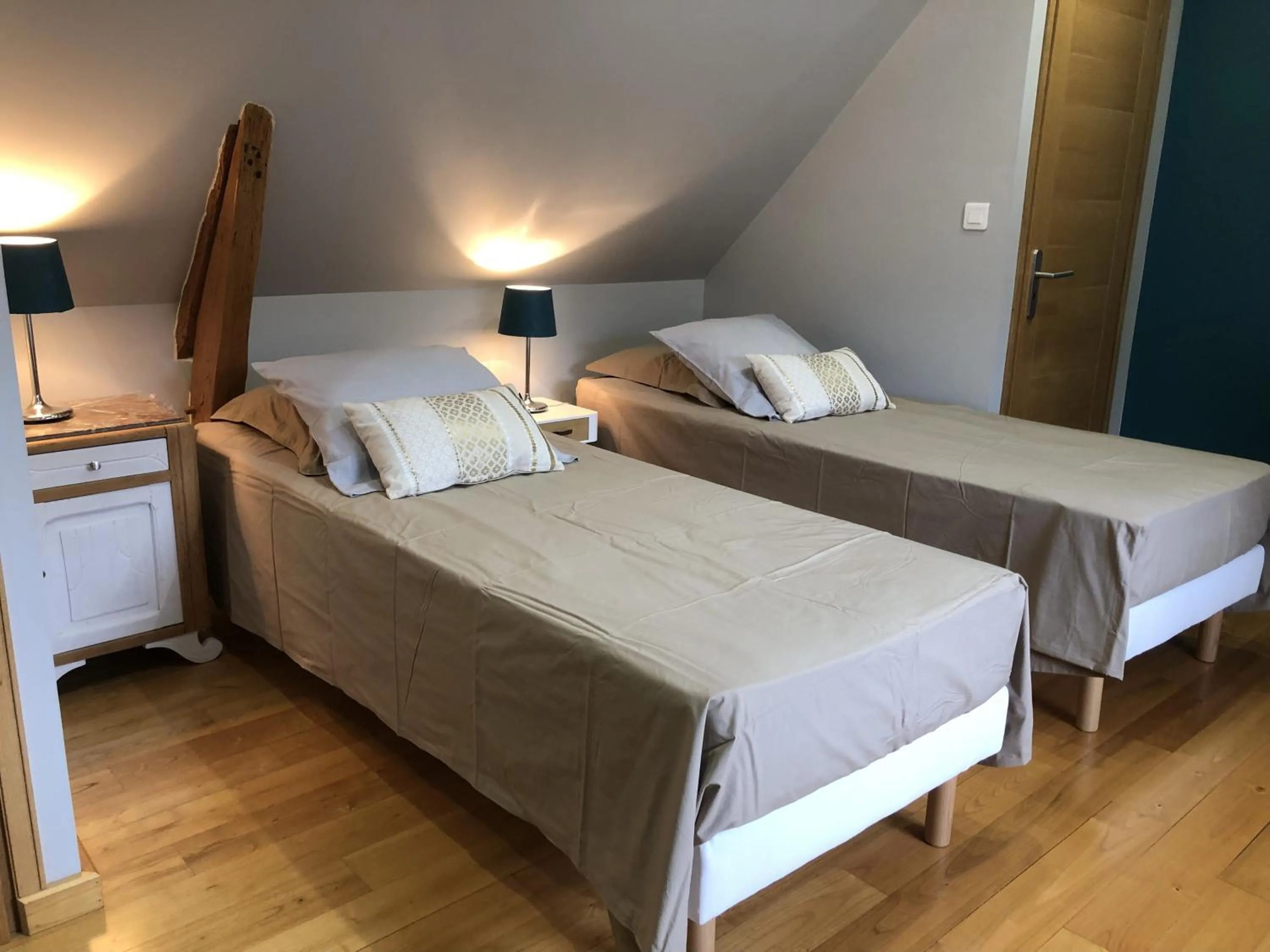 Bed in La Mésangeraie Gîte Chambres d'hôtes