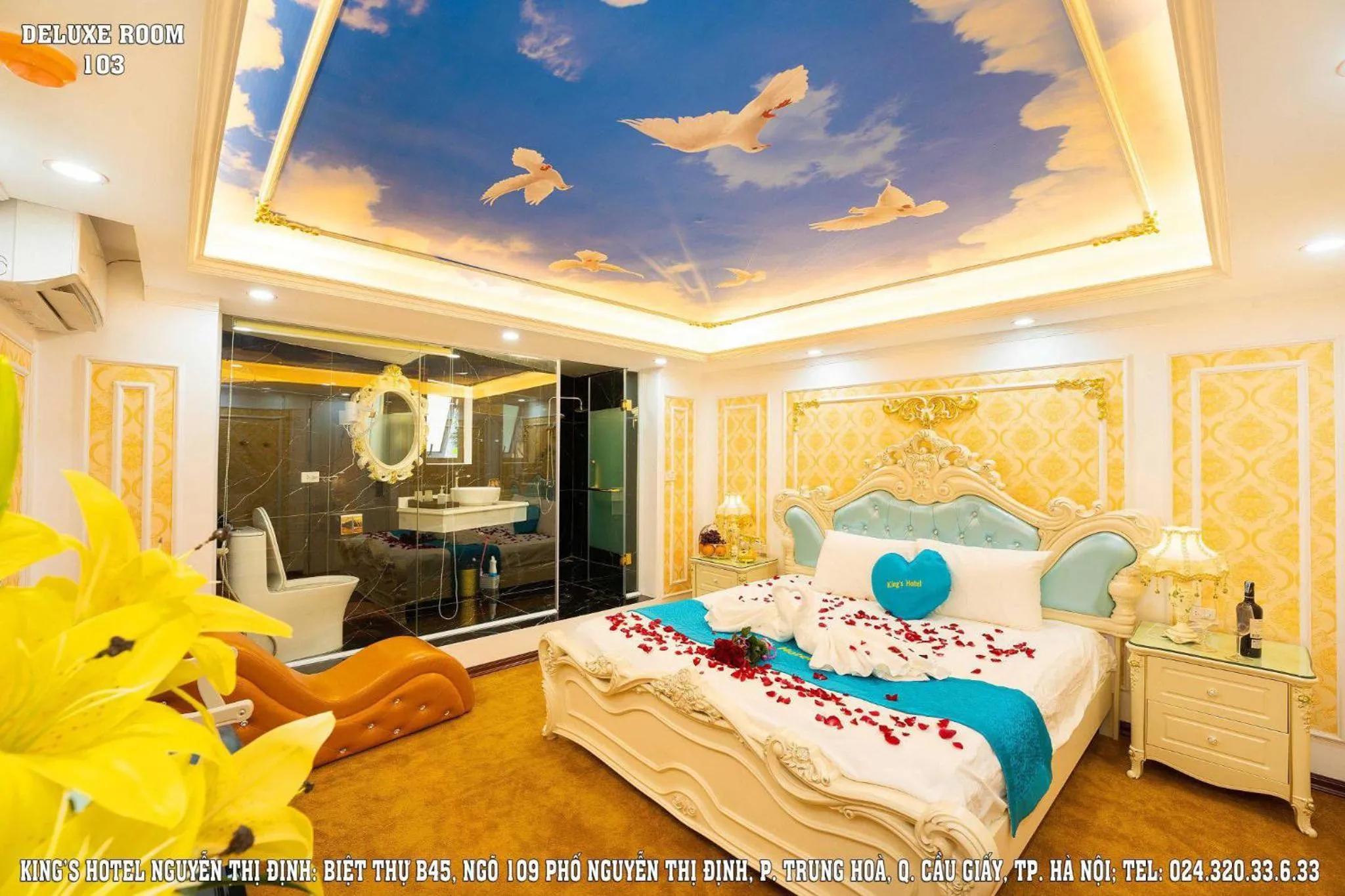 Bed in King's Hotel Nguyễn Thị Định