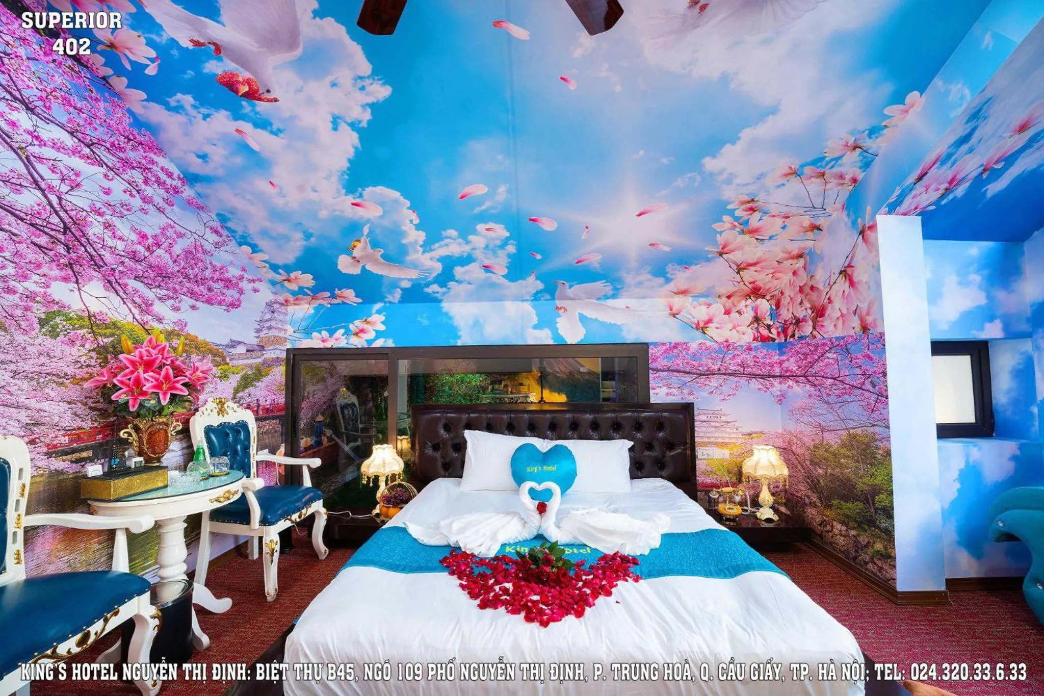 Bed in King's Hotel Nguyễn Thị Định