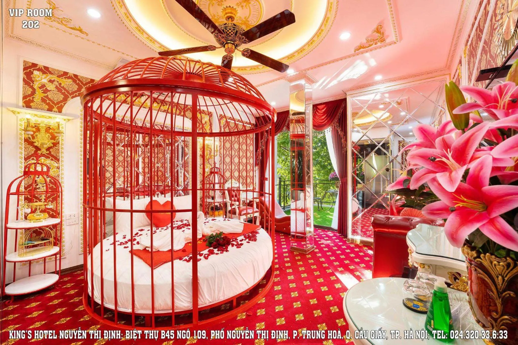 Bed in King's Hotel Nguyễn Thị Định